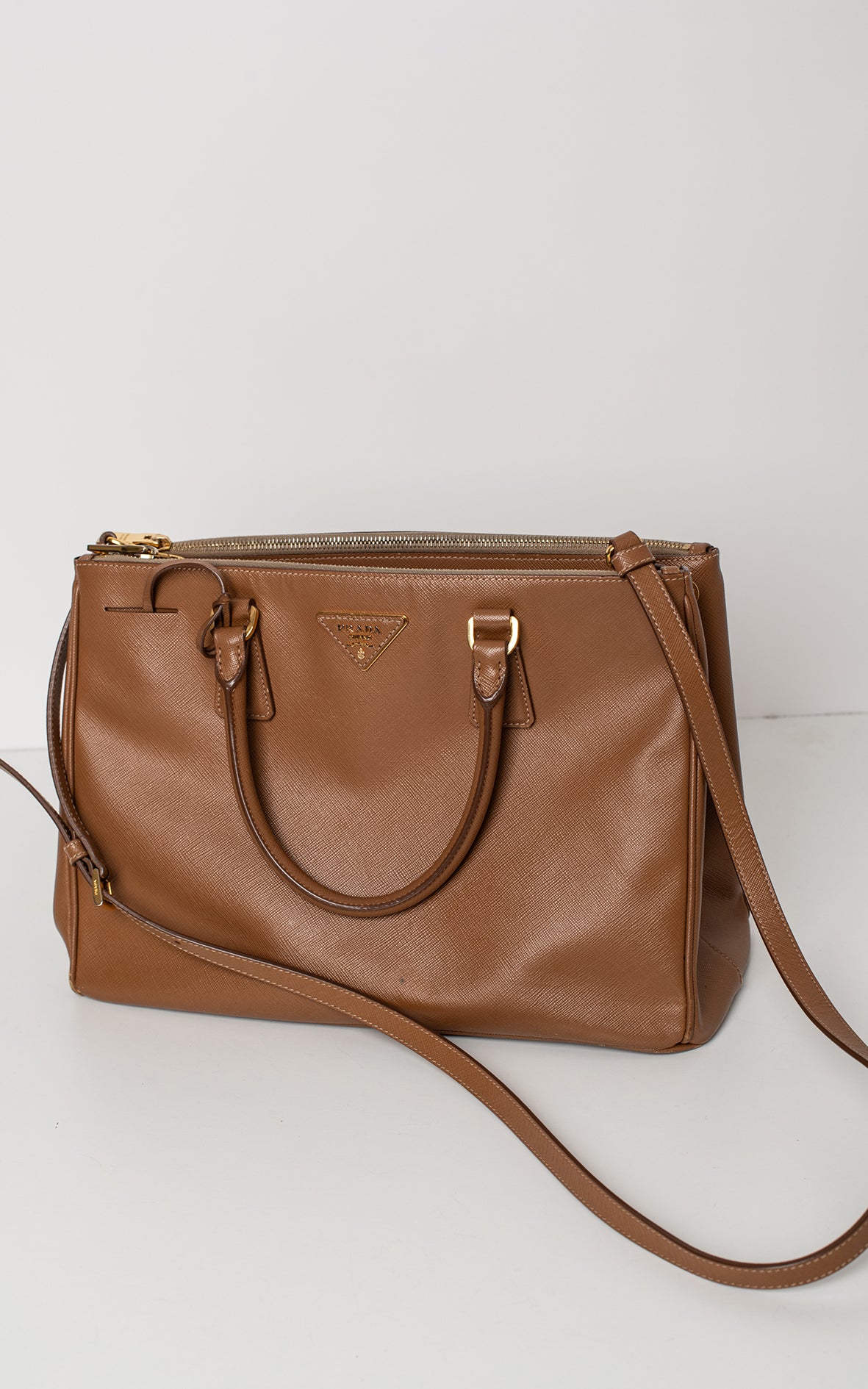Bolso camel de piel