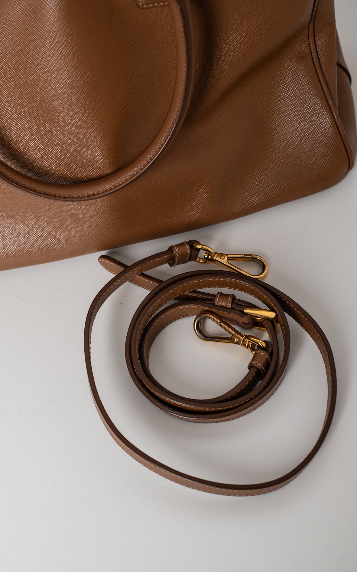 Bolso camel de piel