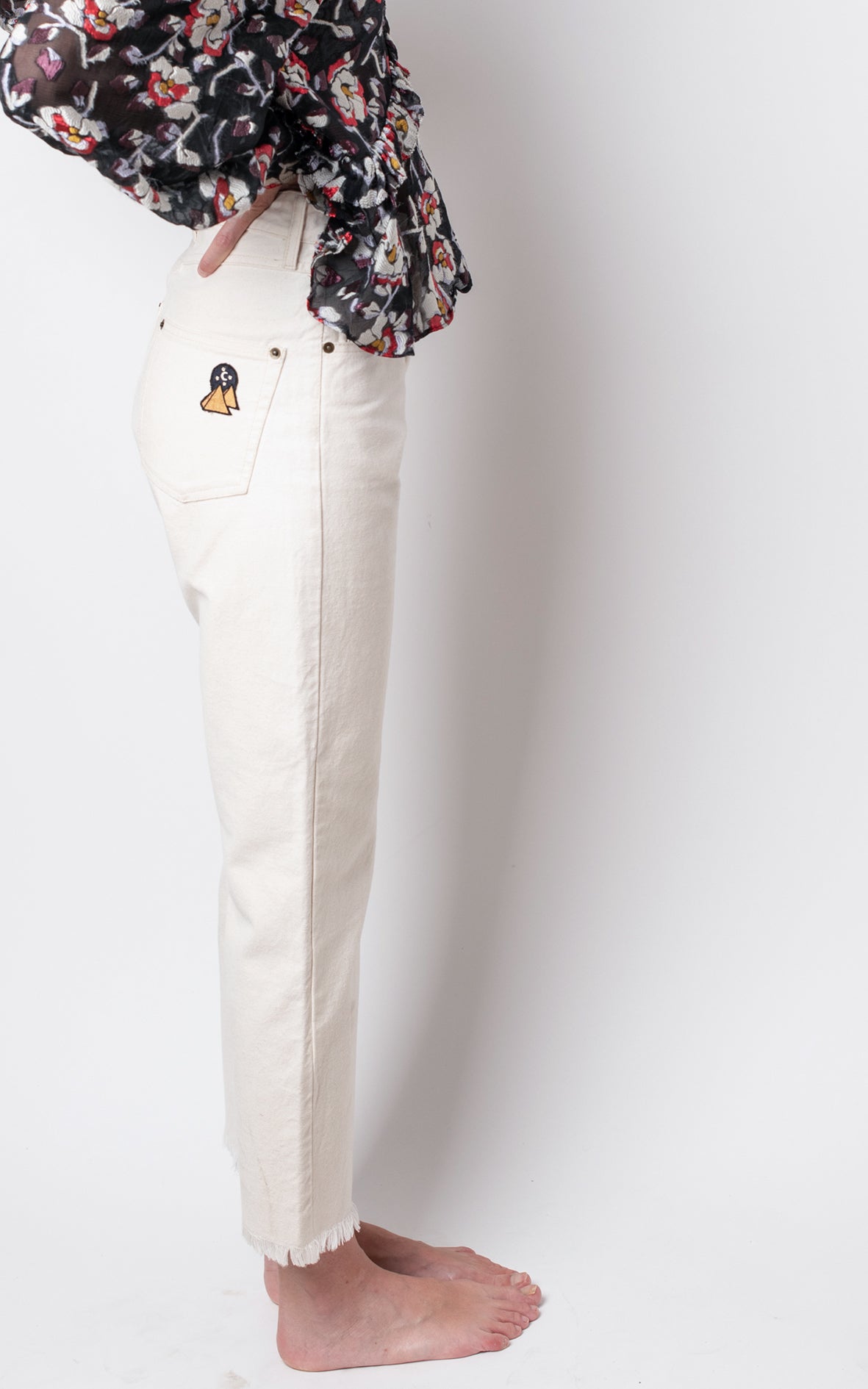 Pantalón blanco roto
