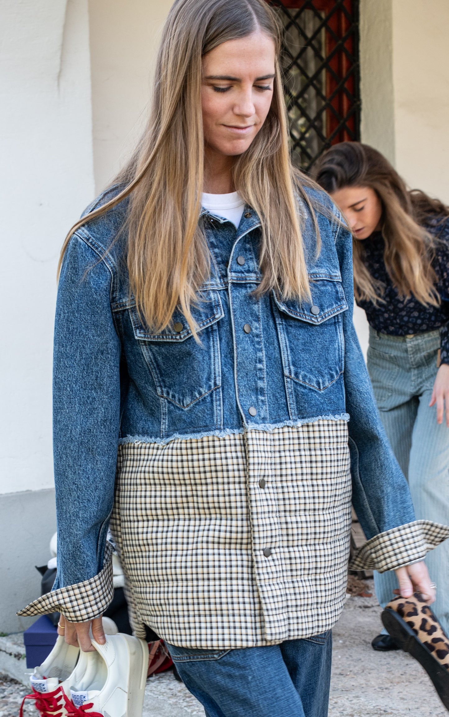 Chaqueta vaquera cuadros