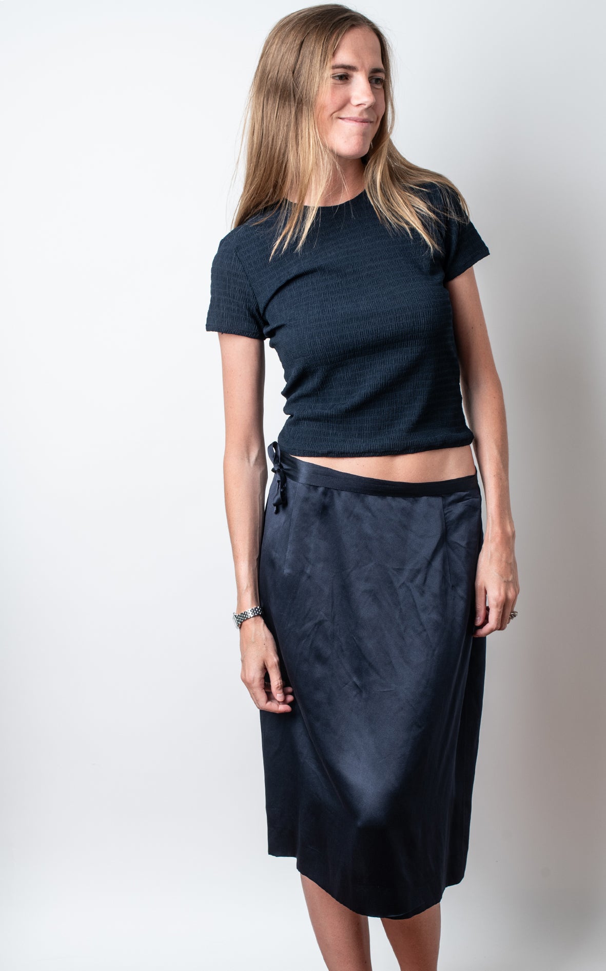 Falda azul marina