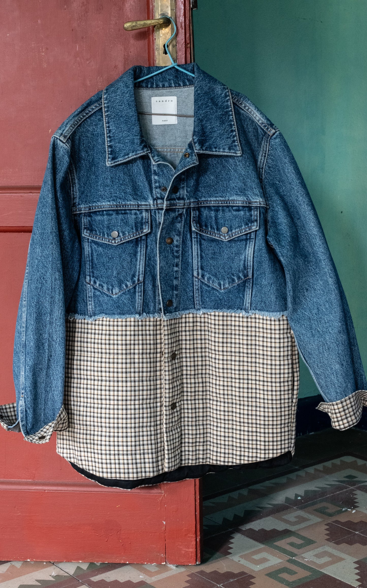 Chaqueta vaquera cuadros