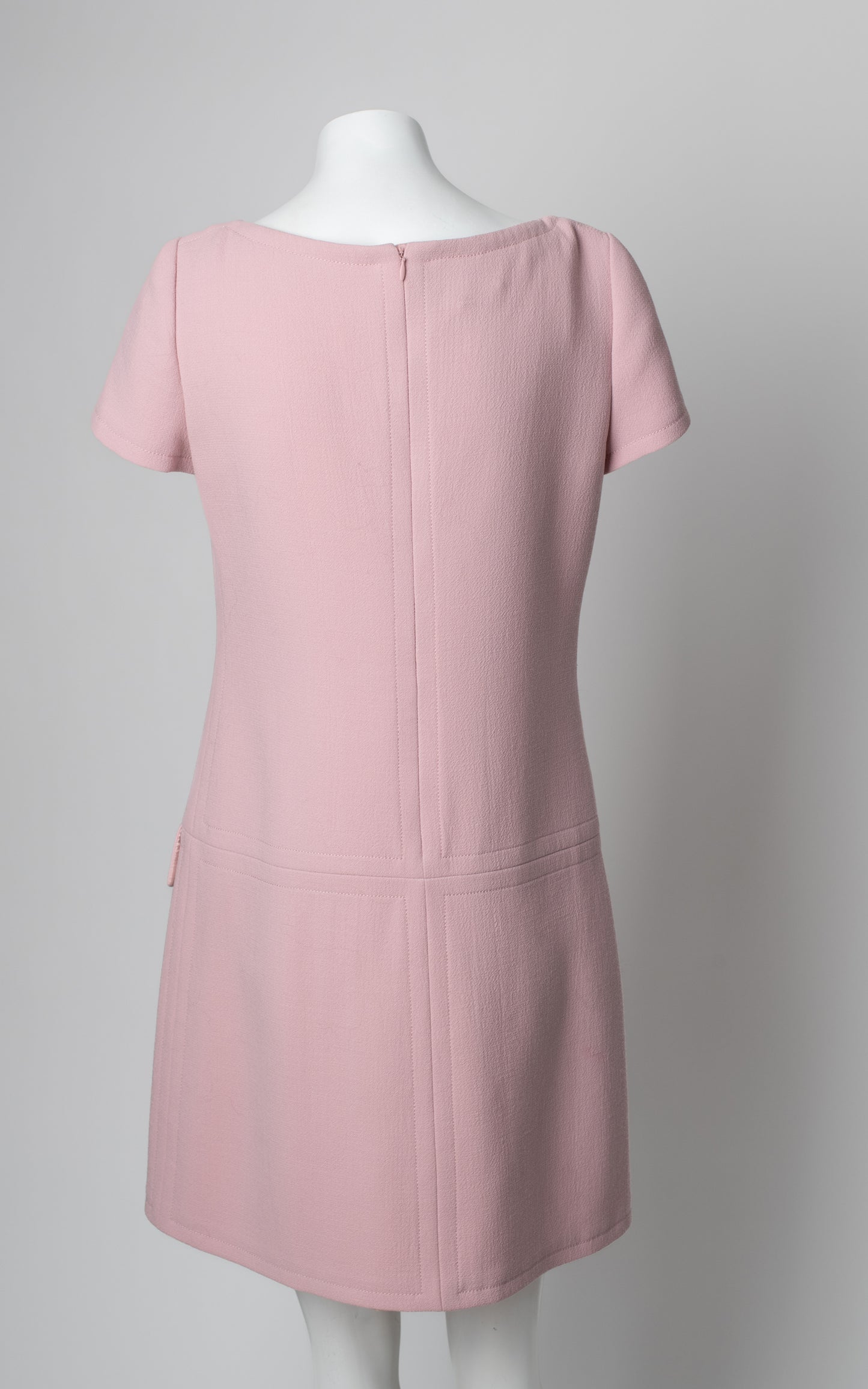 Vestido rosa manga corta