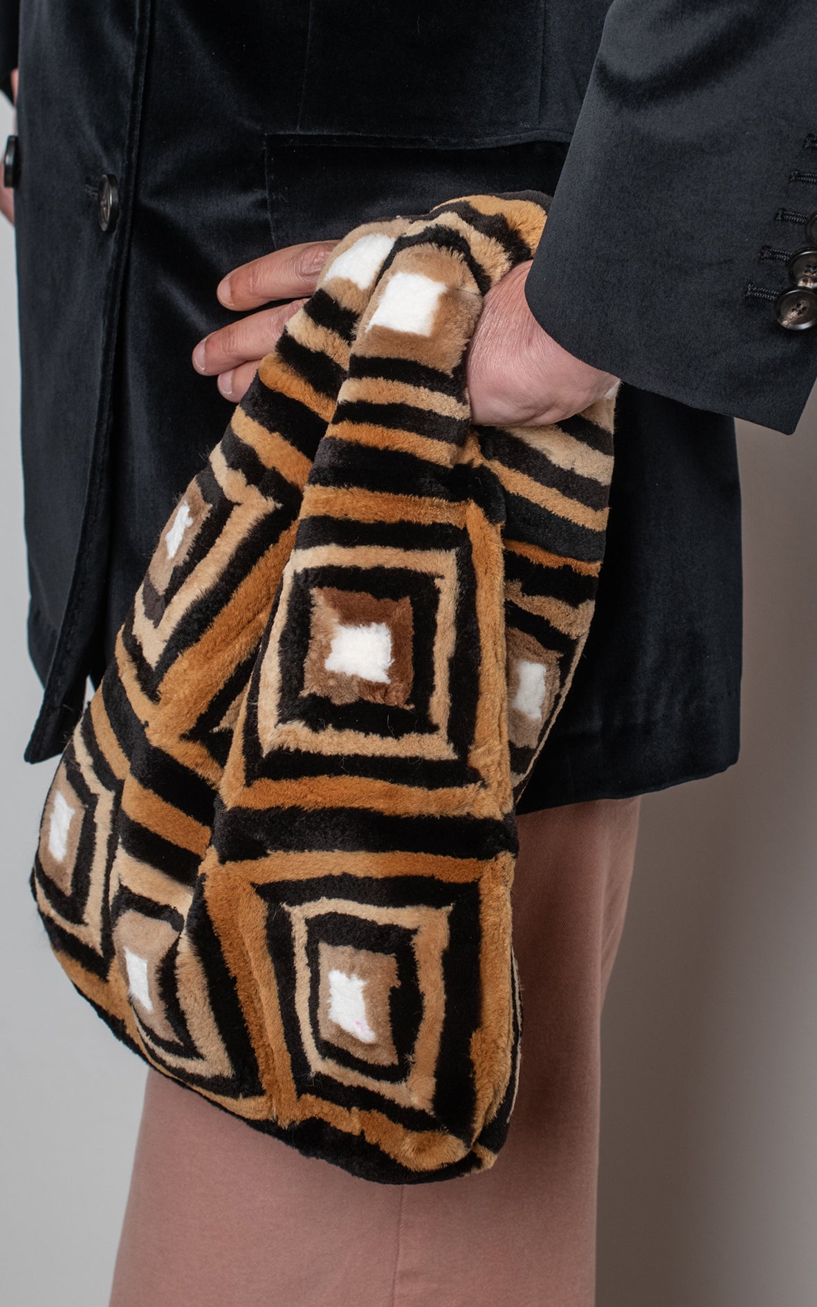 Bolso visón cuadros
