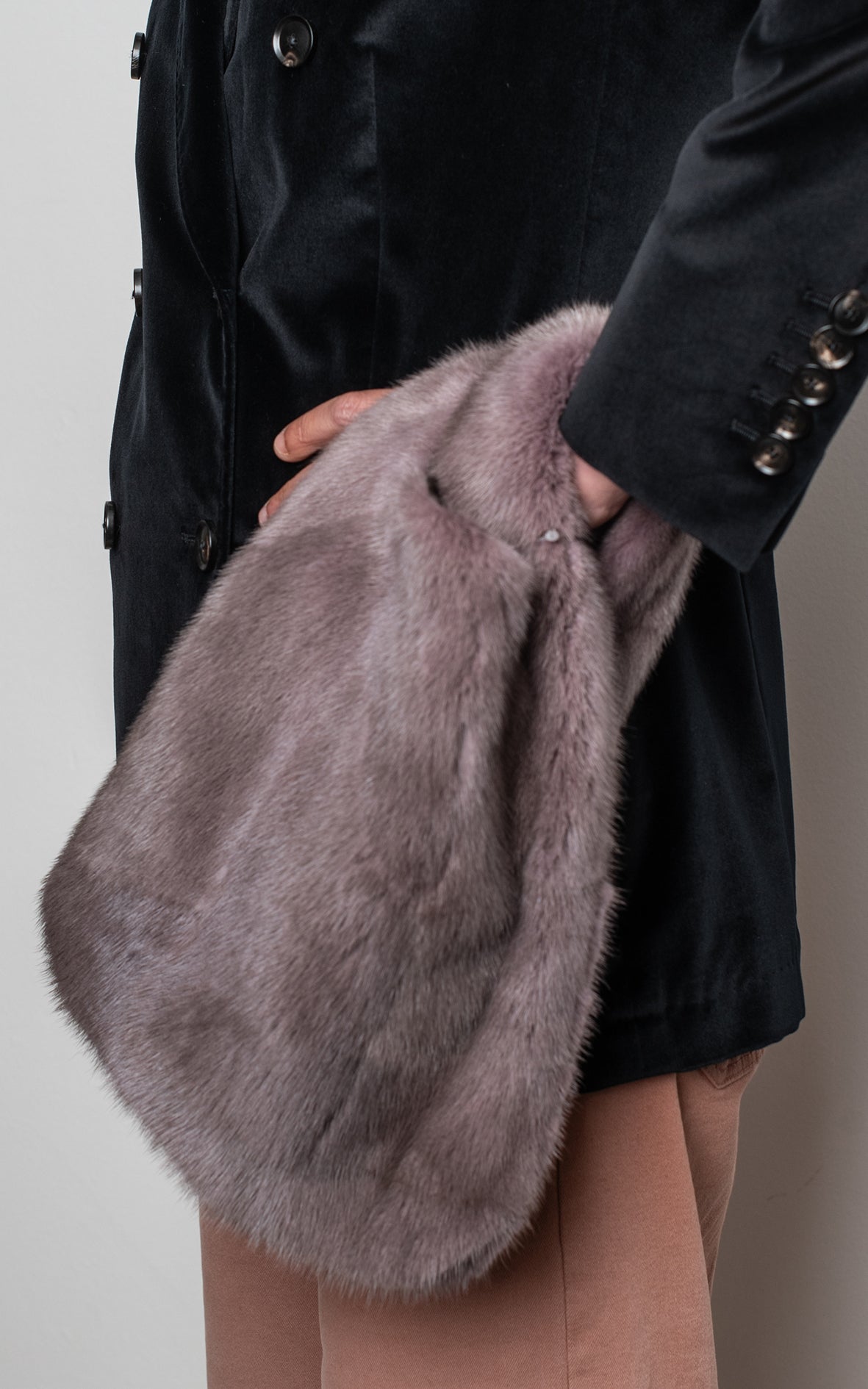 Bolso visón lila