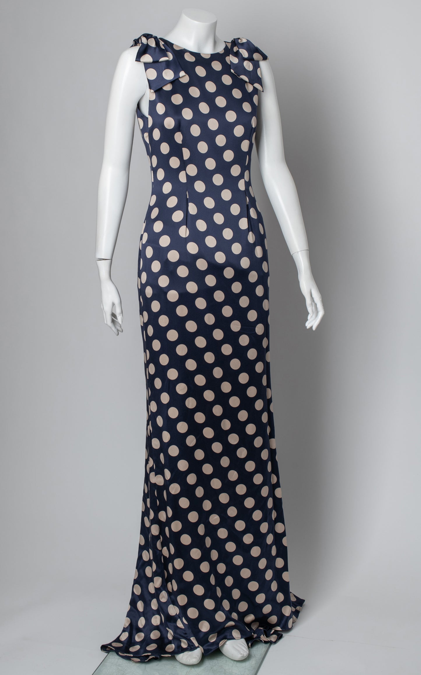 Vestido largo lunares
