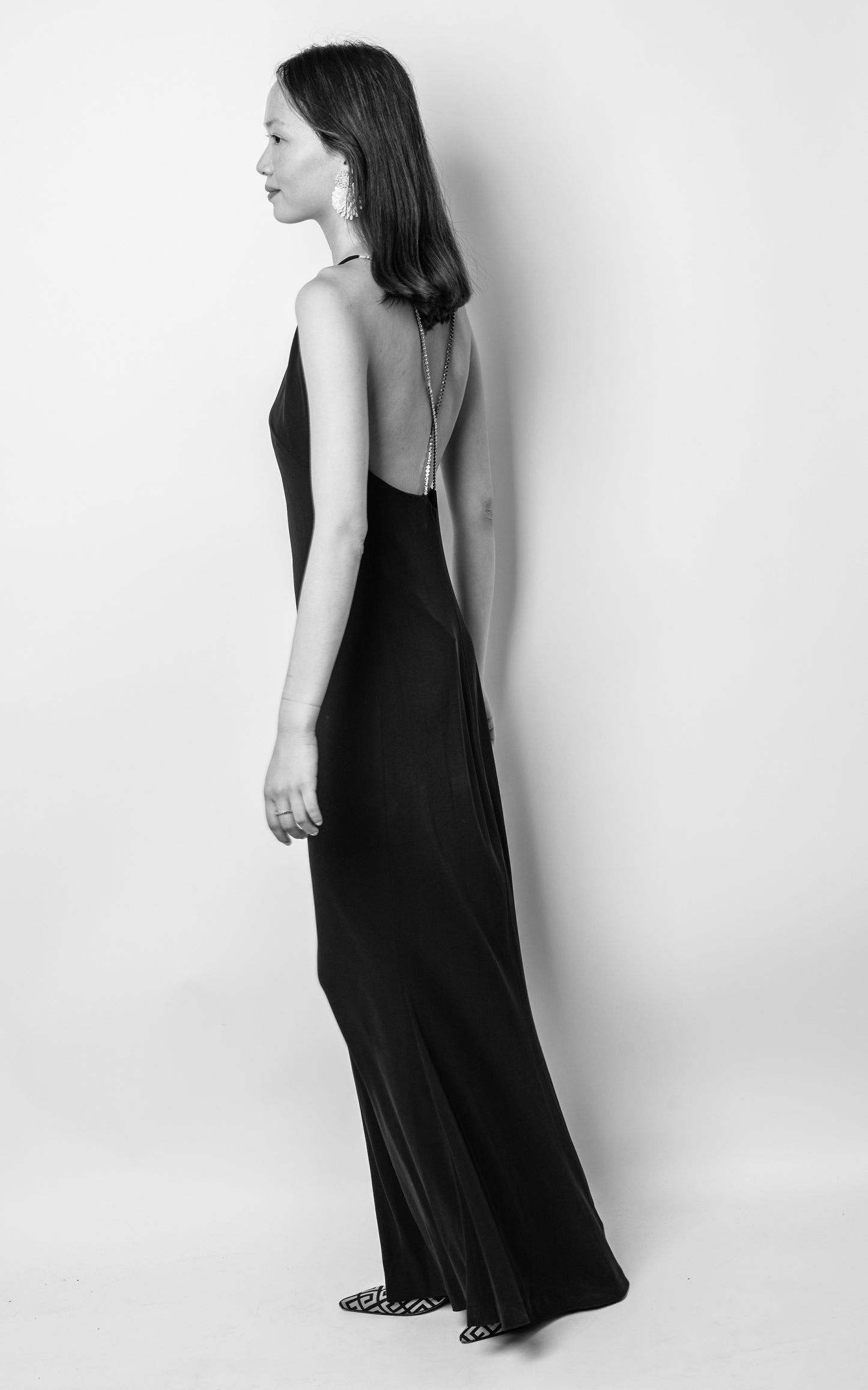 Vestido tirantes pedrería YSL