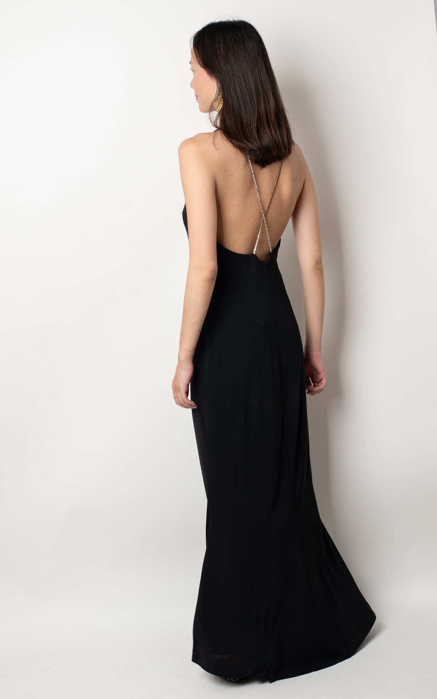 Vestido tirantes pedrería YSL