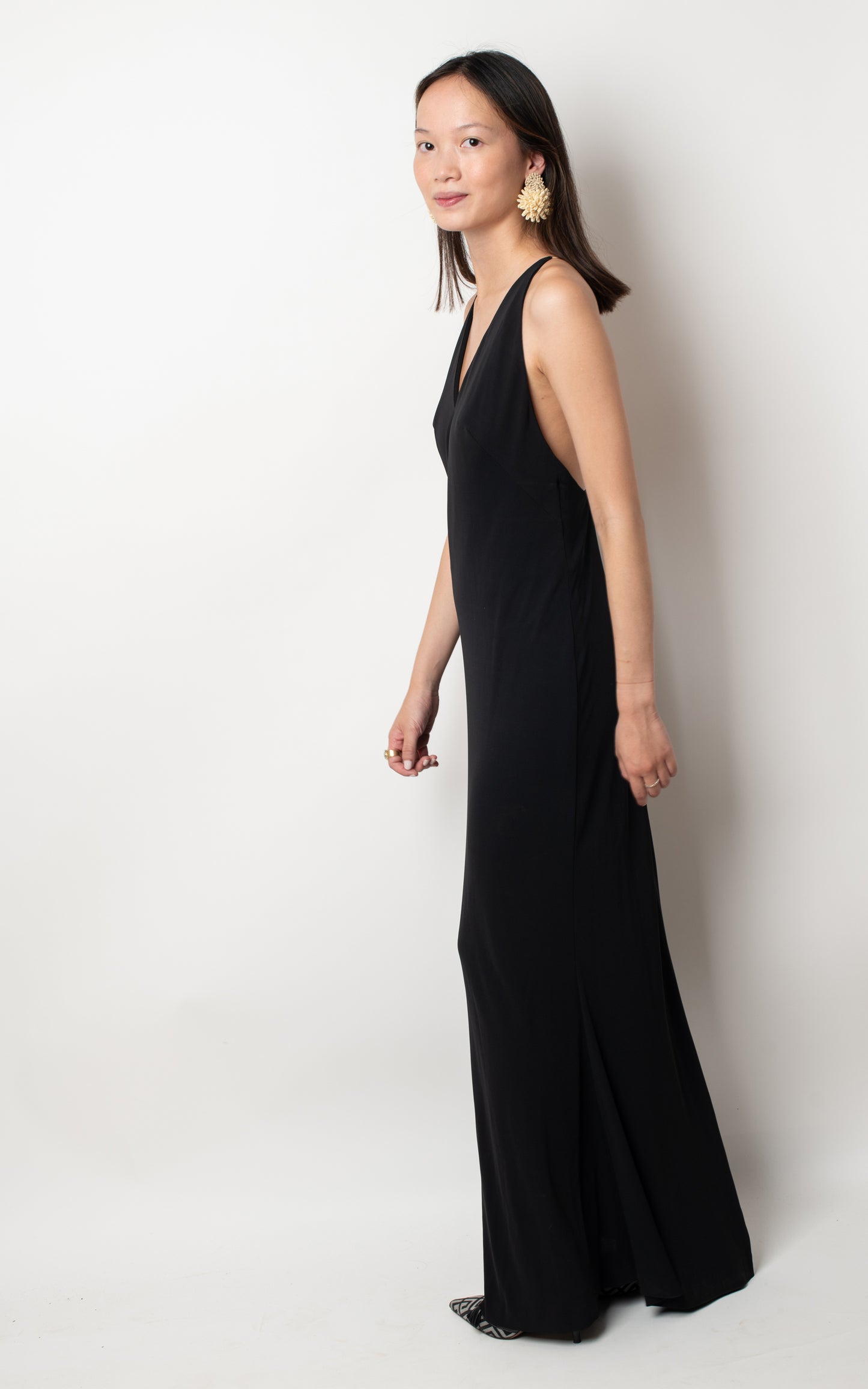Vestido tirantes pedrería YSL