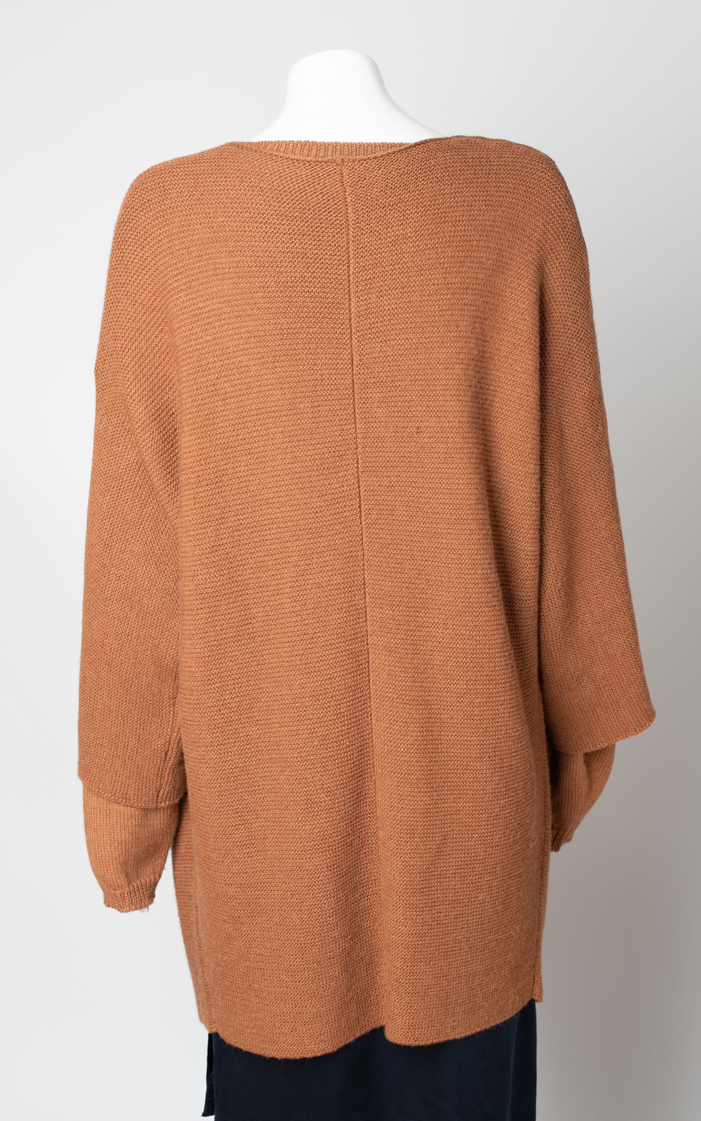 Jersey marrón con chaqueta de alpaca