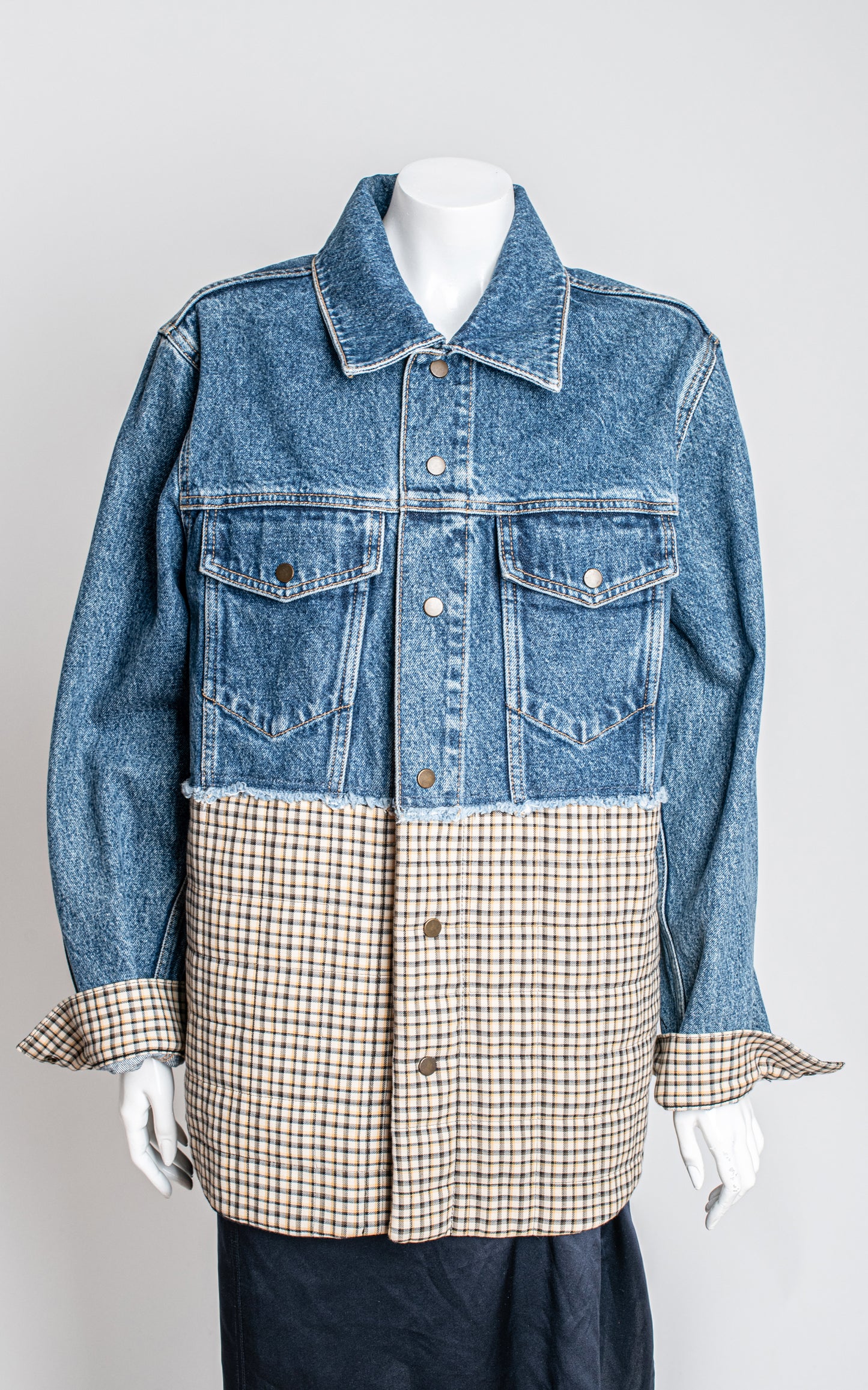 Chaqueta vaquera cuadros