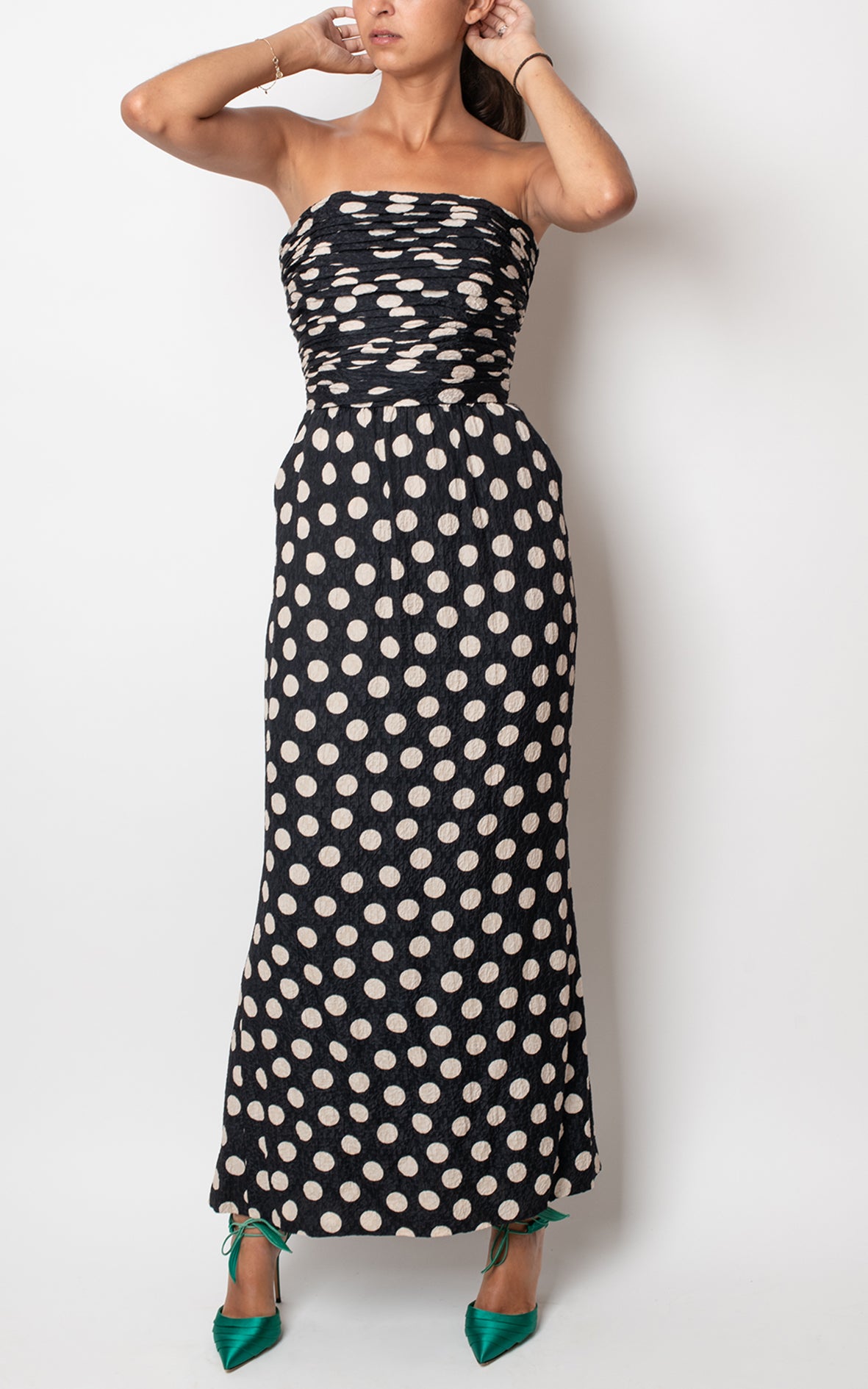 Vestido de lunares seda