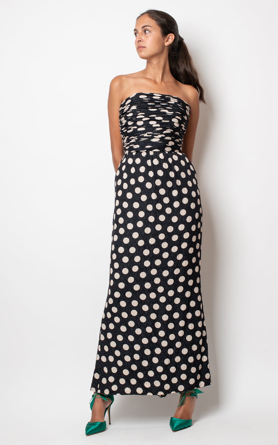 Vestido de lunares seda