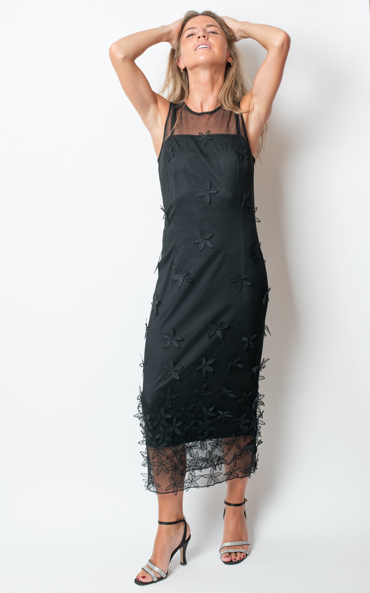 Vestido transparente flores