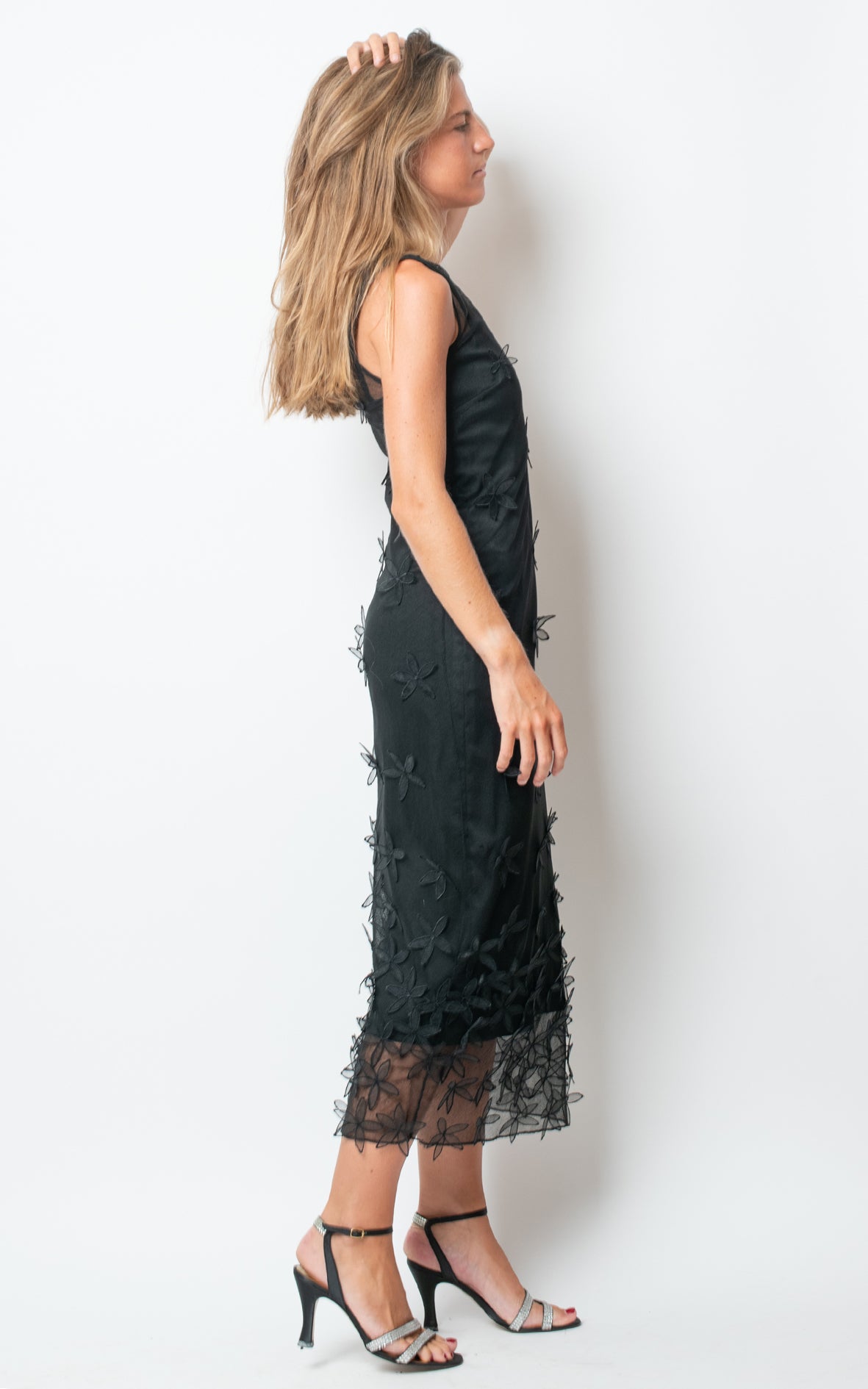 Vestido transparente flores