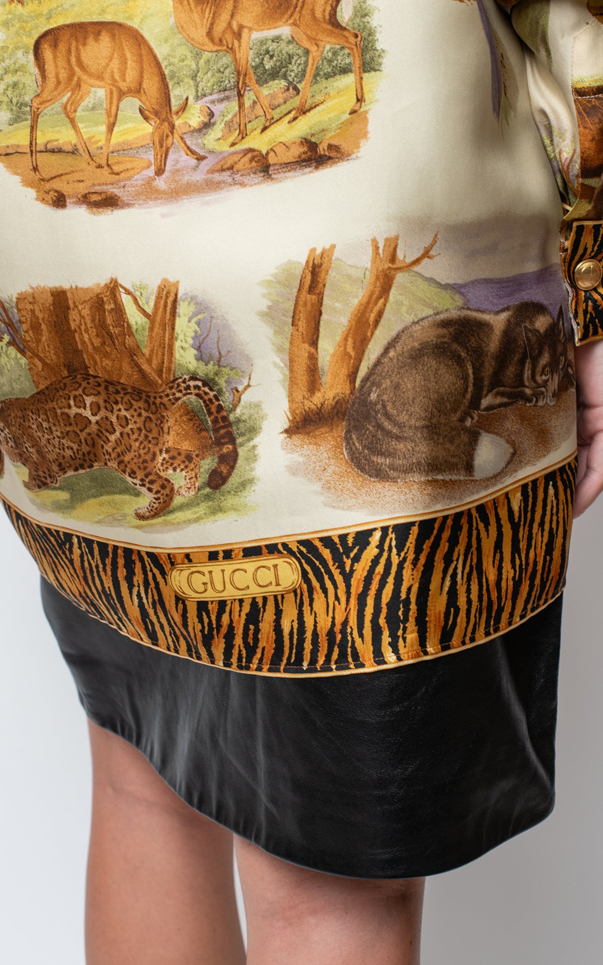Camisa seda animal print