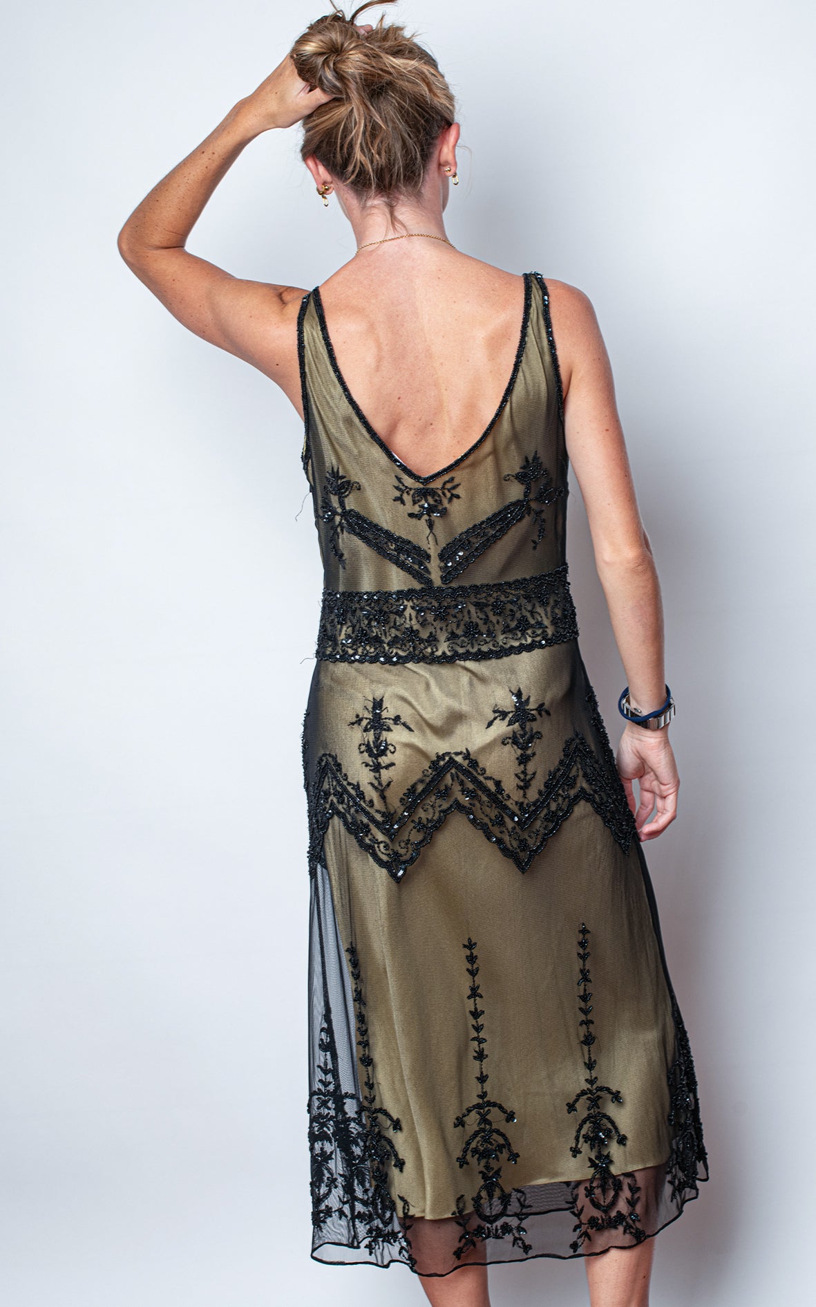 Vestido vintage seda