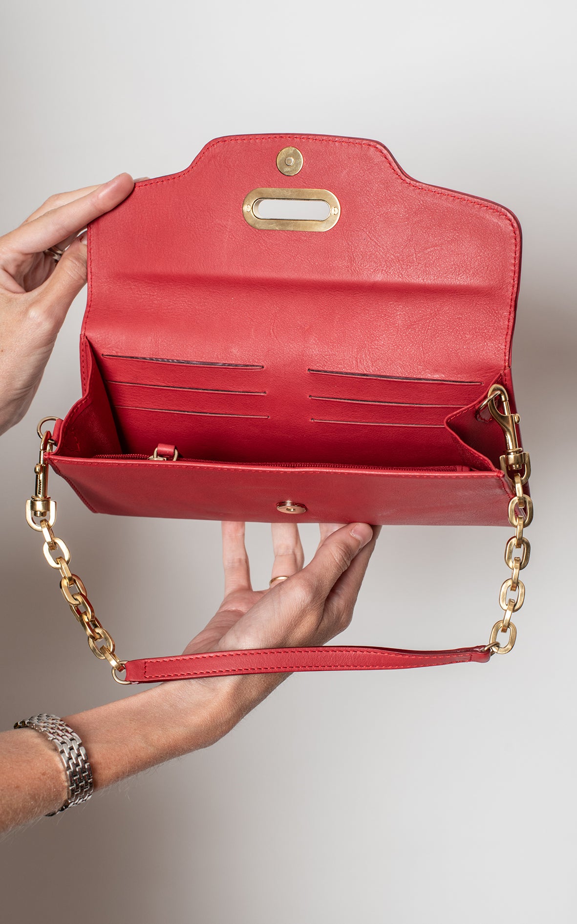 Bolso / Cartera de piel rosa
