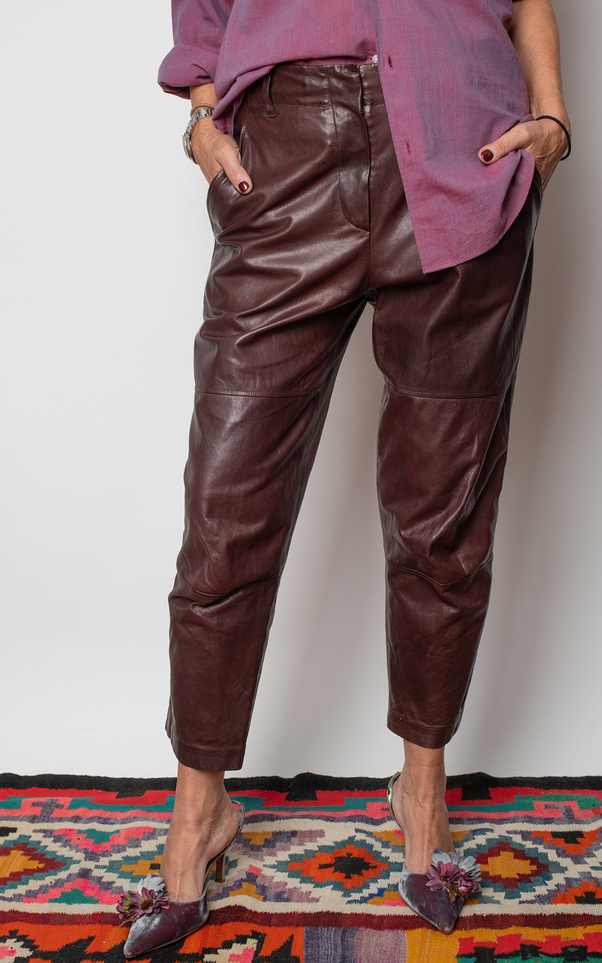 Pantalon burdeos
