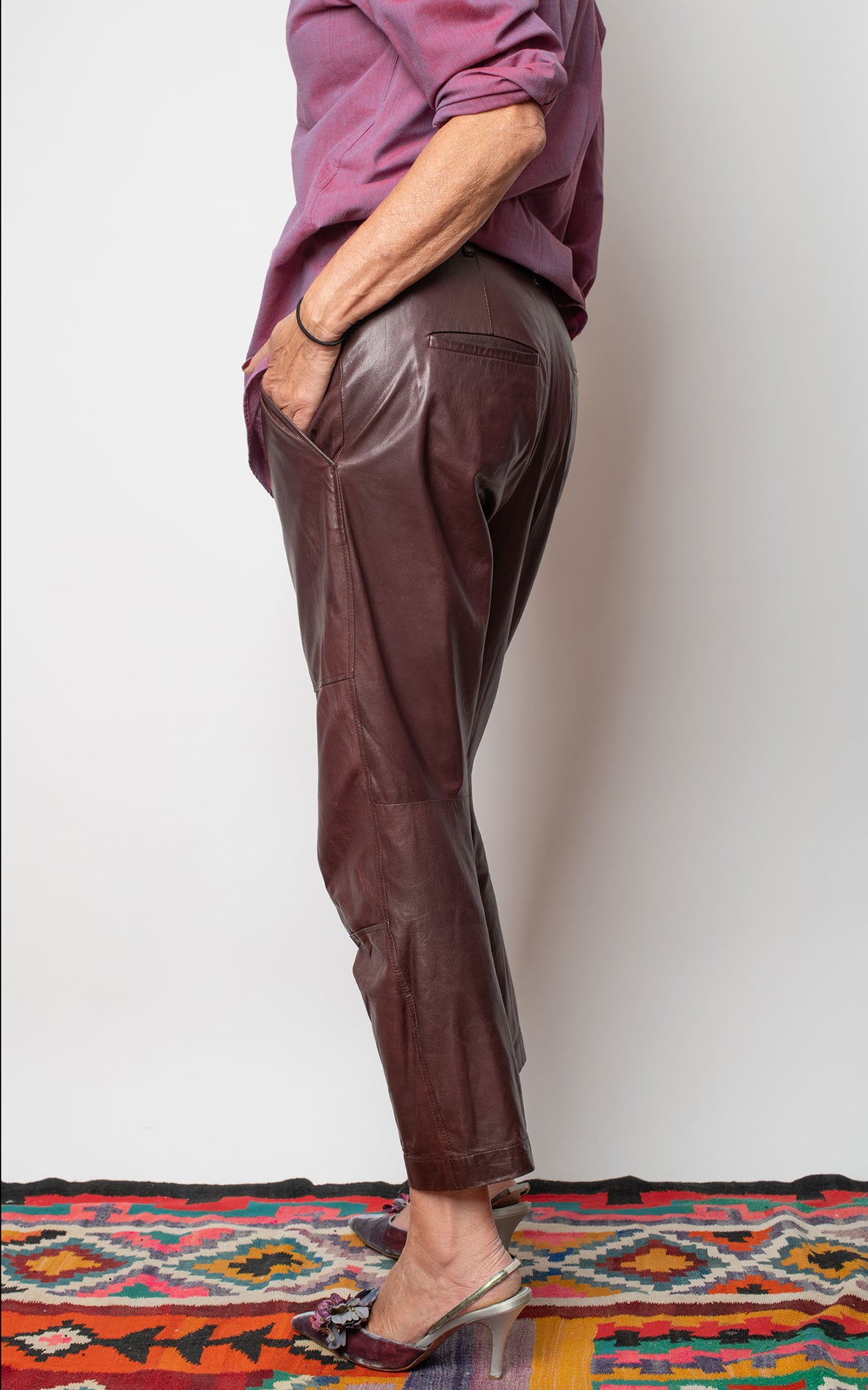 Pantalon burdeos