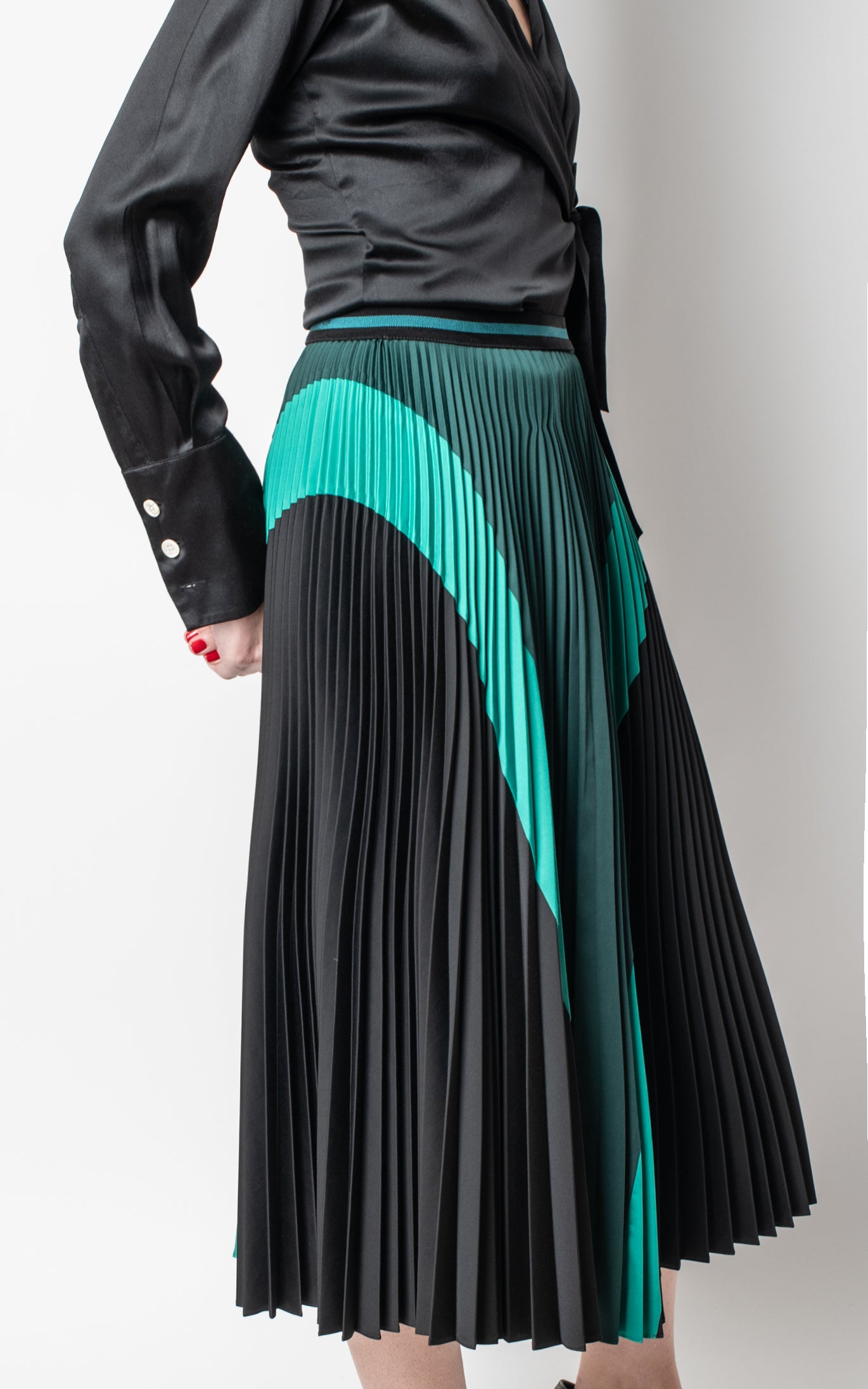 Falda tablas verde