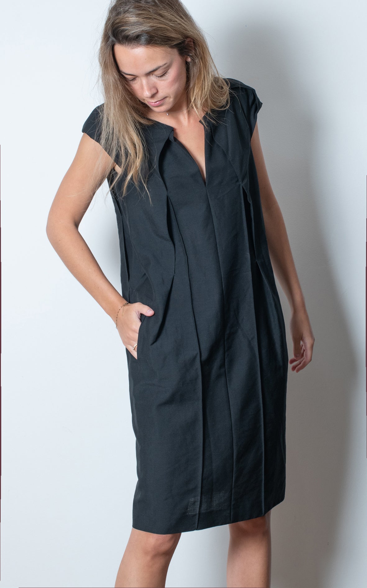 Vestido negro Bottega