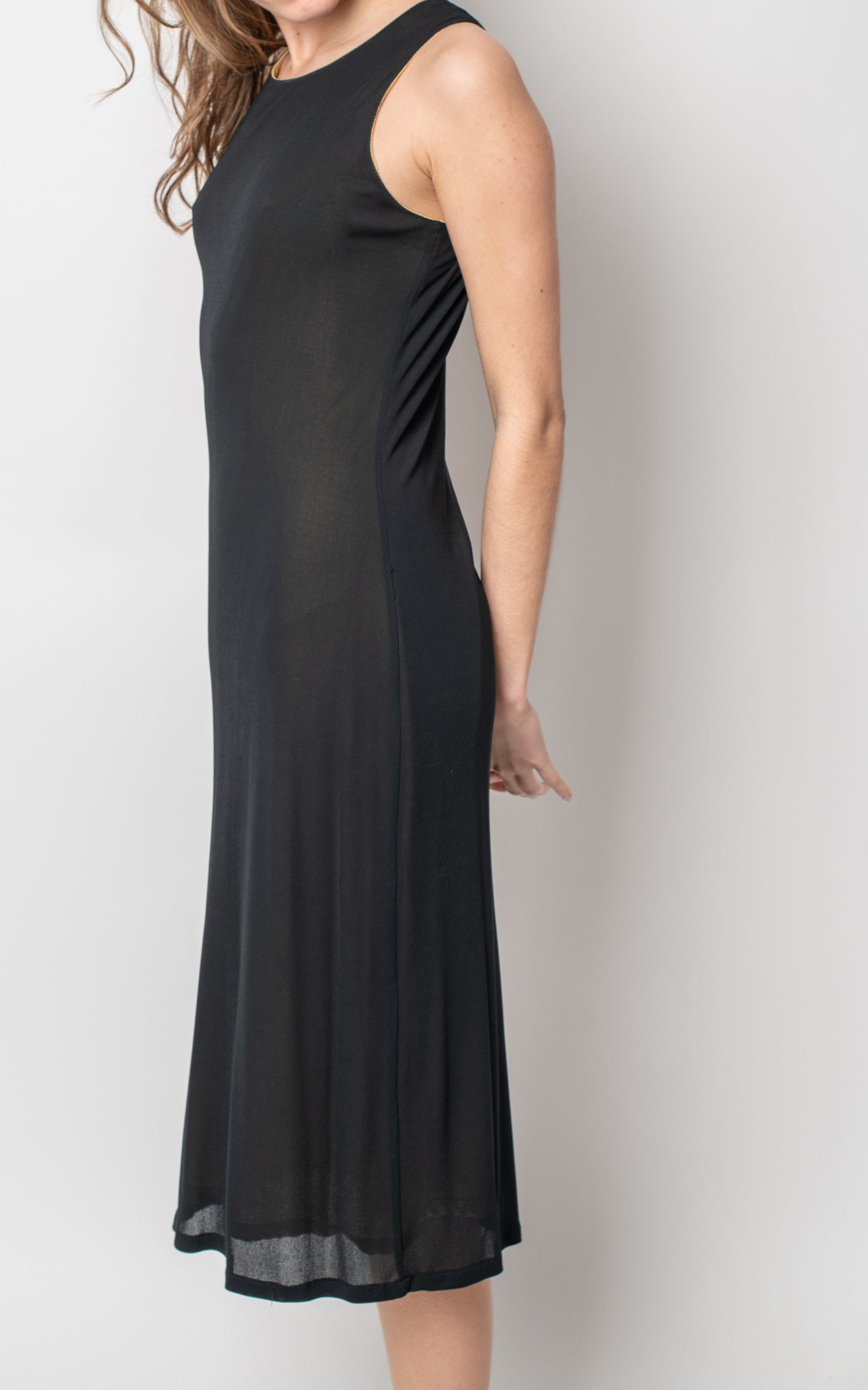 Vestido reversible negro & ocre