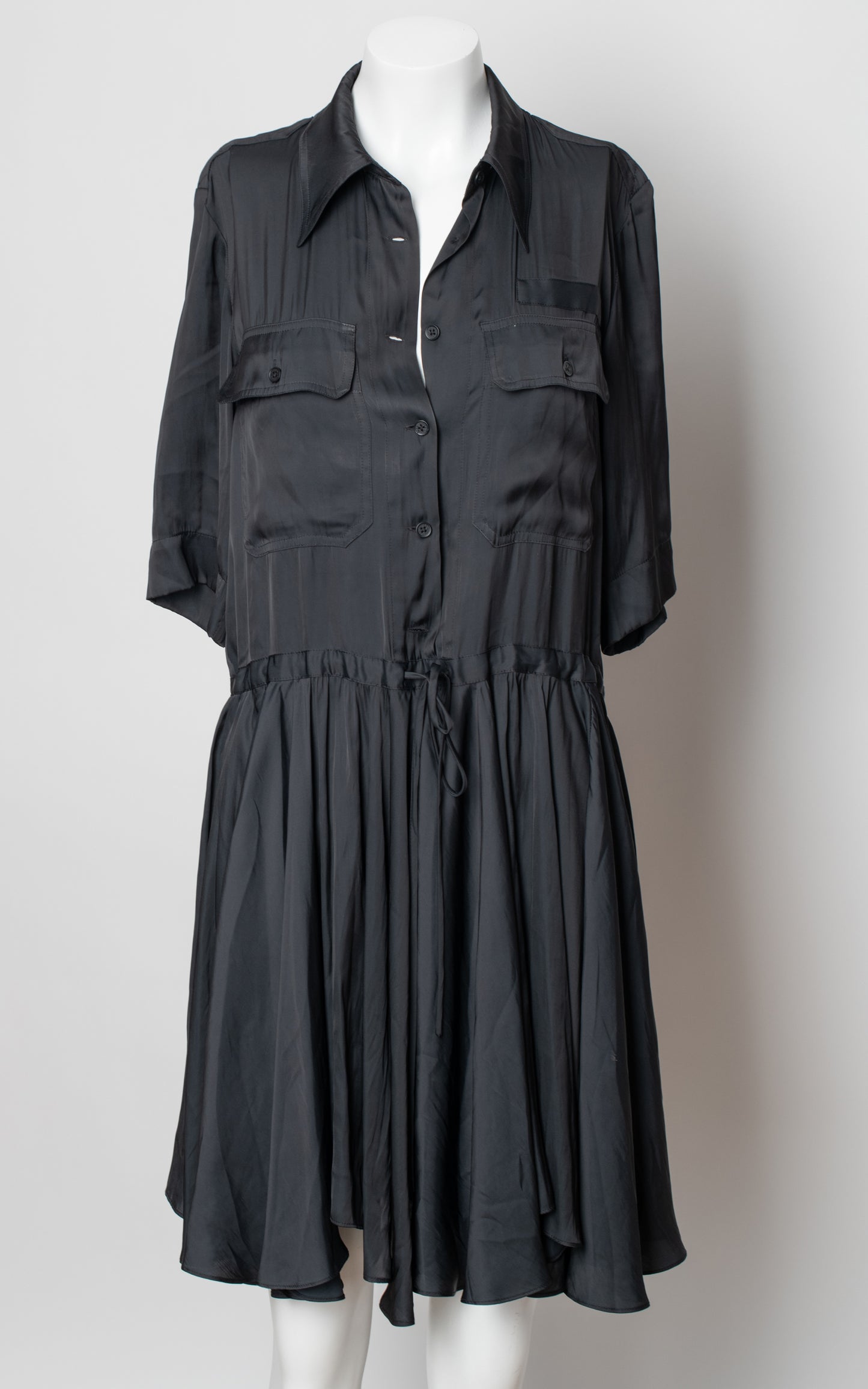 Vestido negro botones corto lazo cintura Zadig & Voltaire