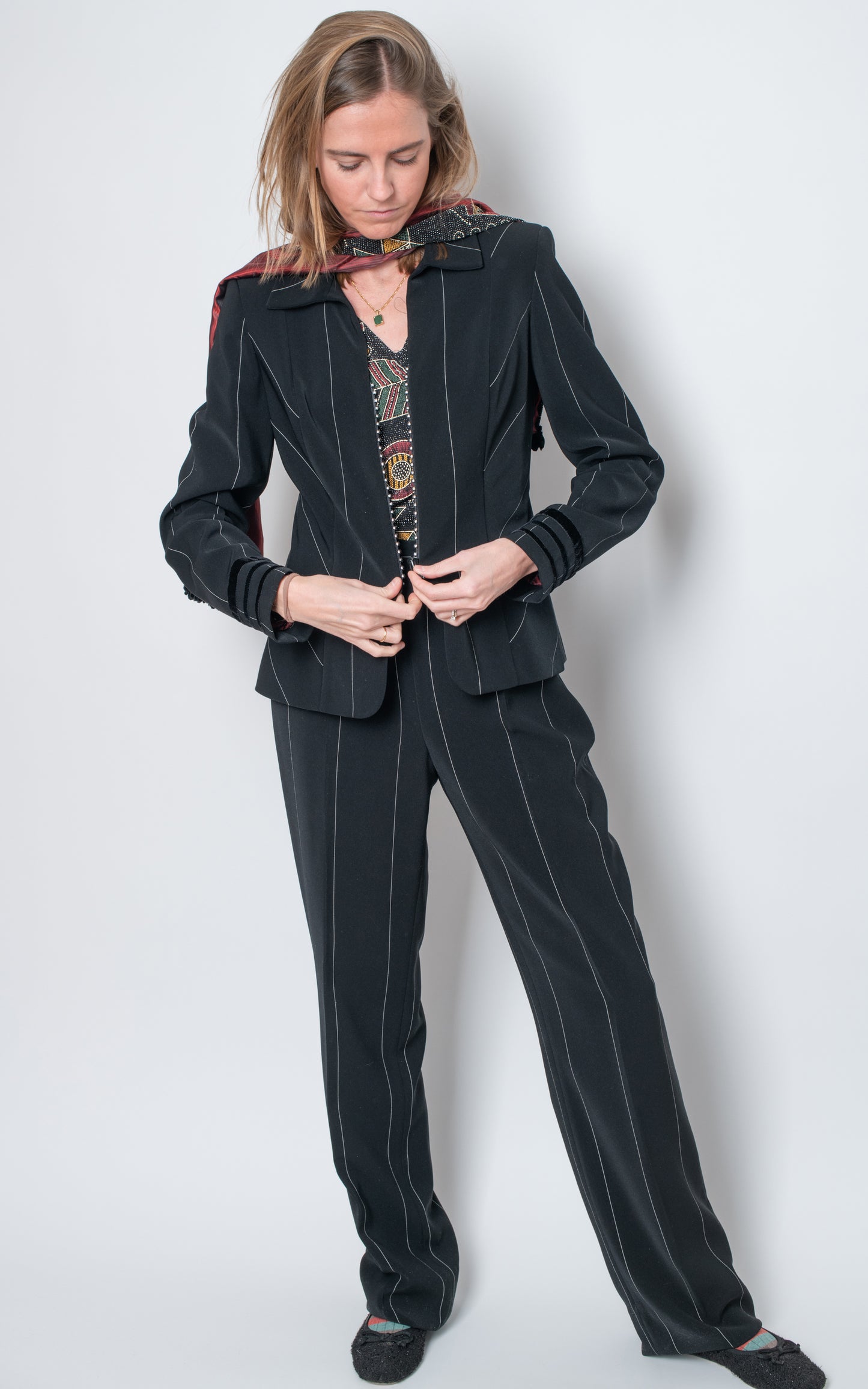 Traje de chaqueta raya diplomática