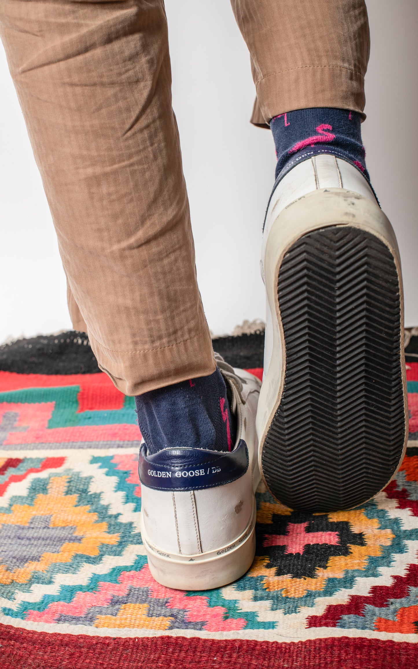 Golden Goose Sneakers Blancas trasera azul