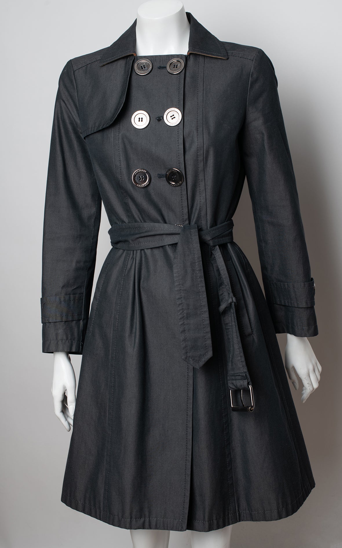 Gabardina azul/gris