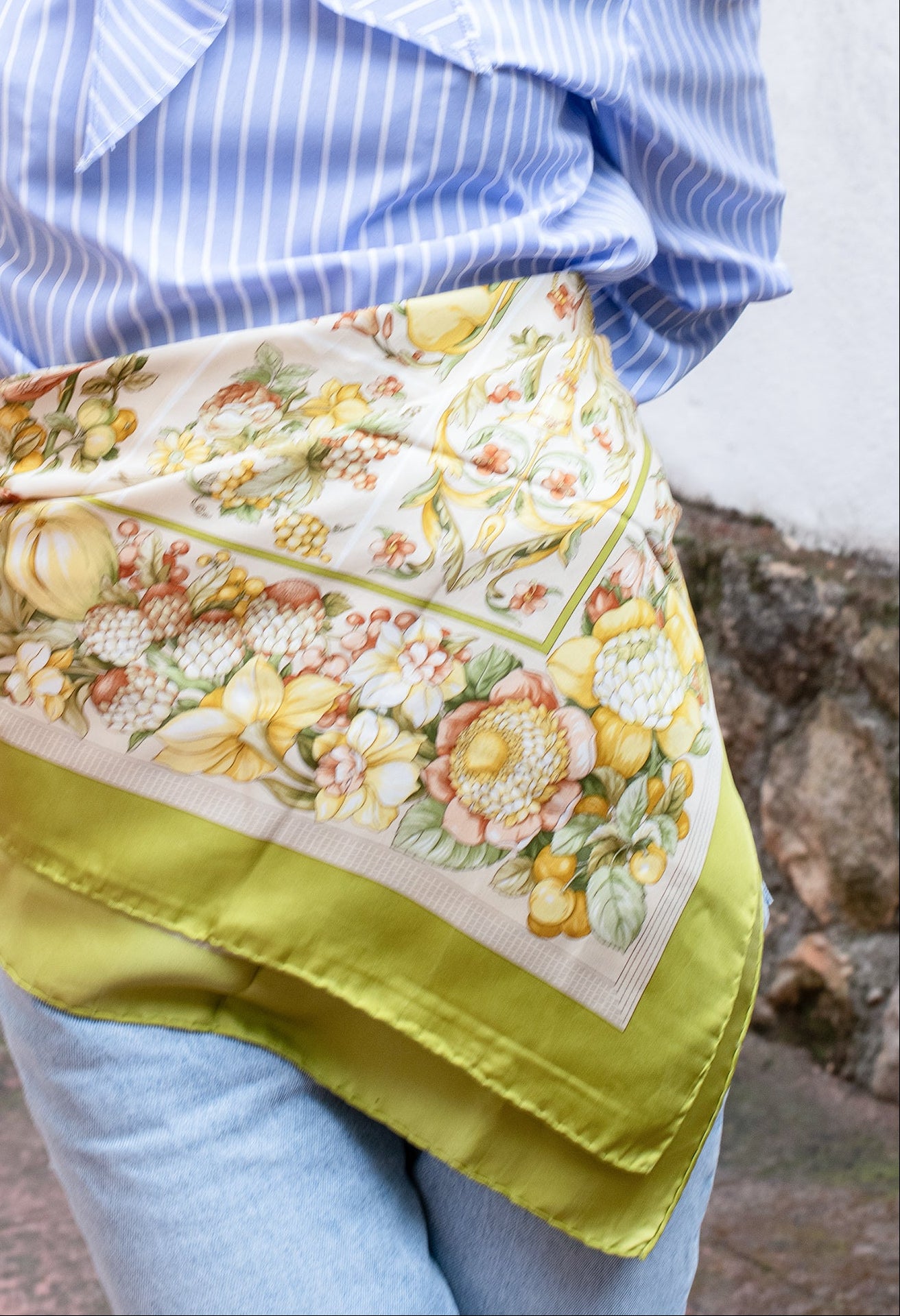 Pañuelo verde limones