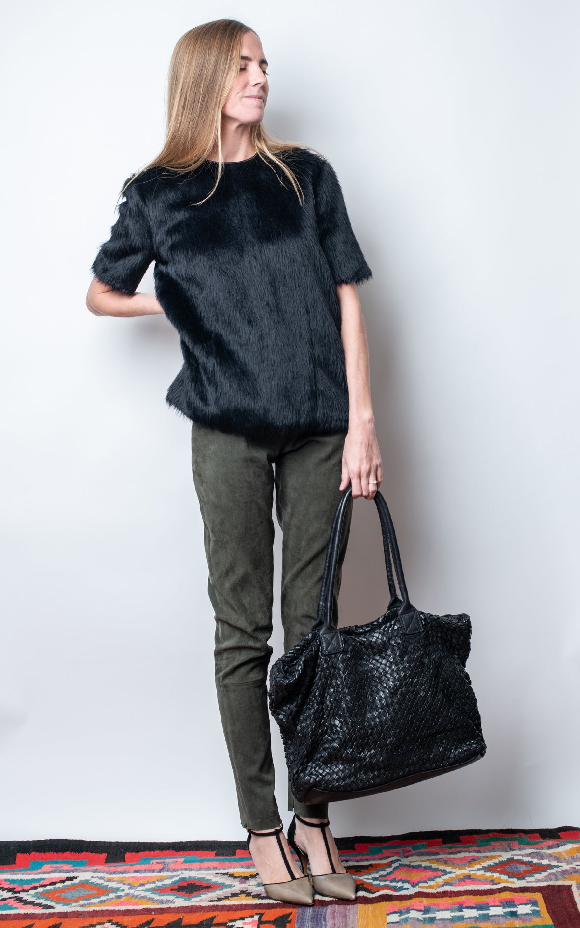 Leggings de ante verde