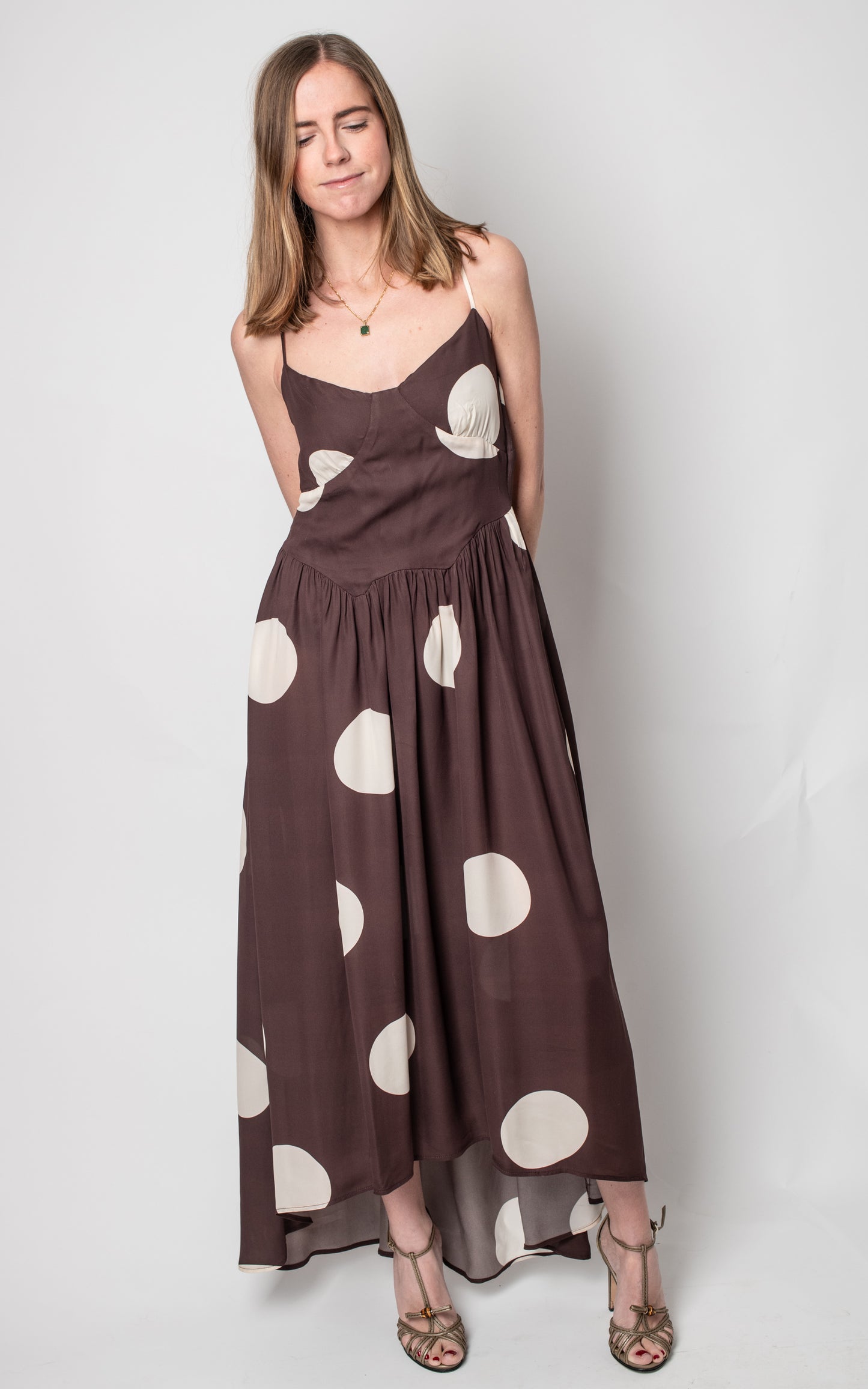 Vestido tirantes lunares