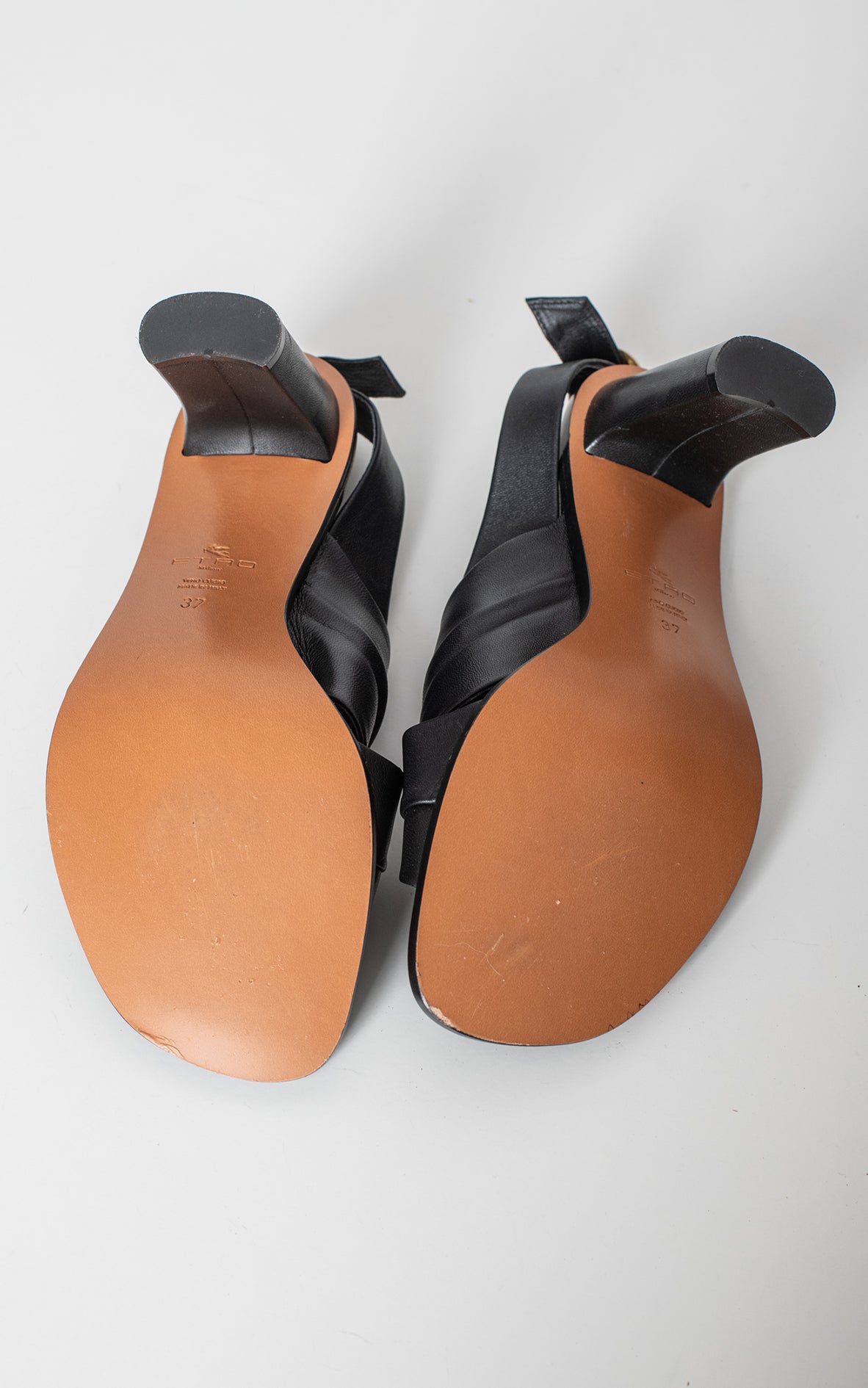 Sandalias de piel negras