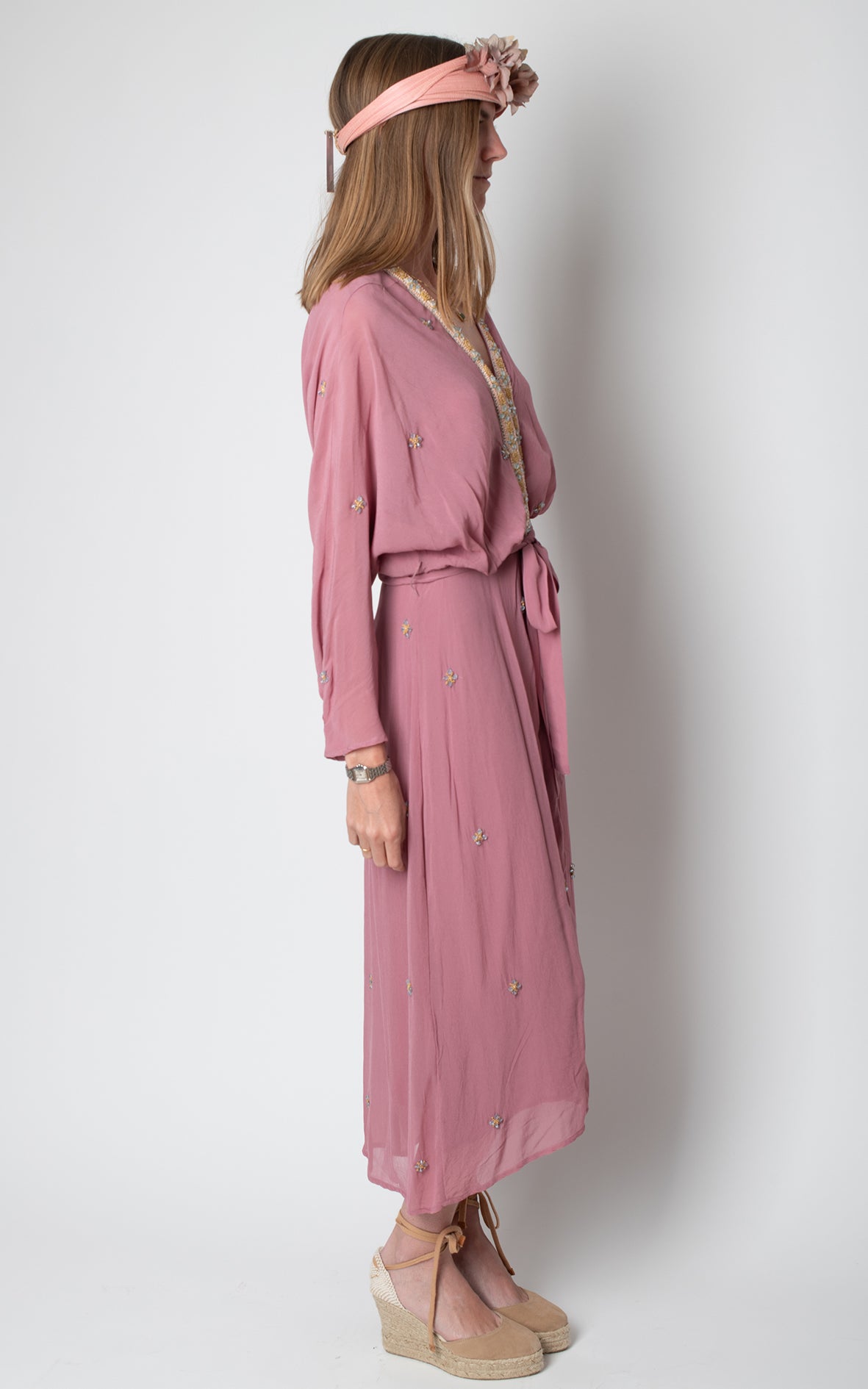 Vestido rosa palo