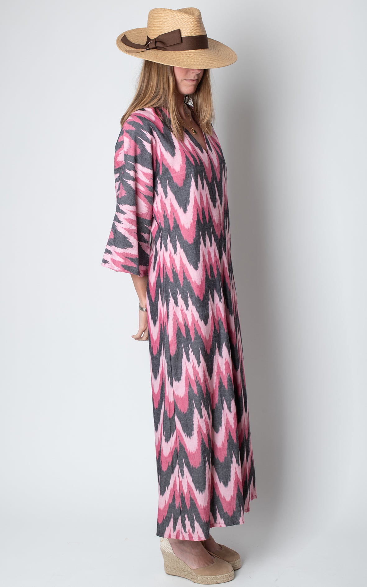 Vestido Ikat rosa