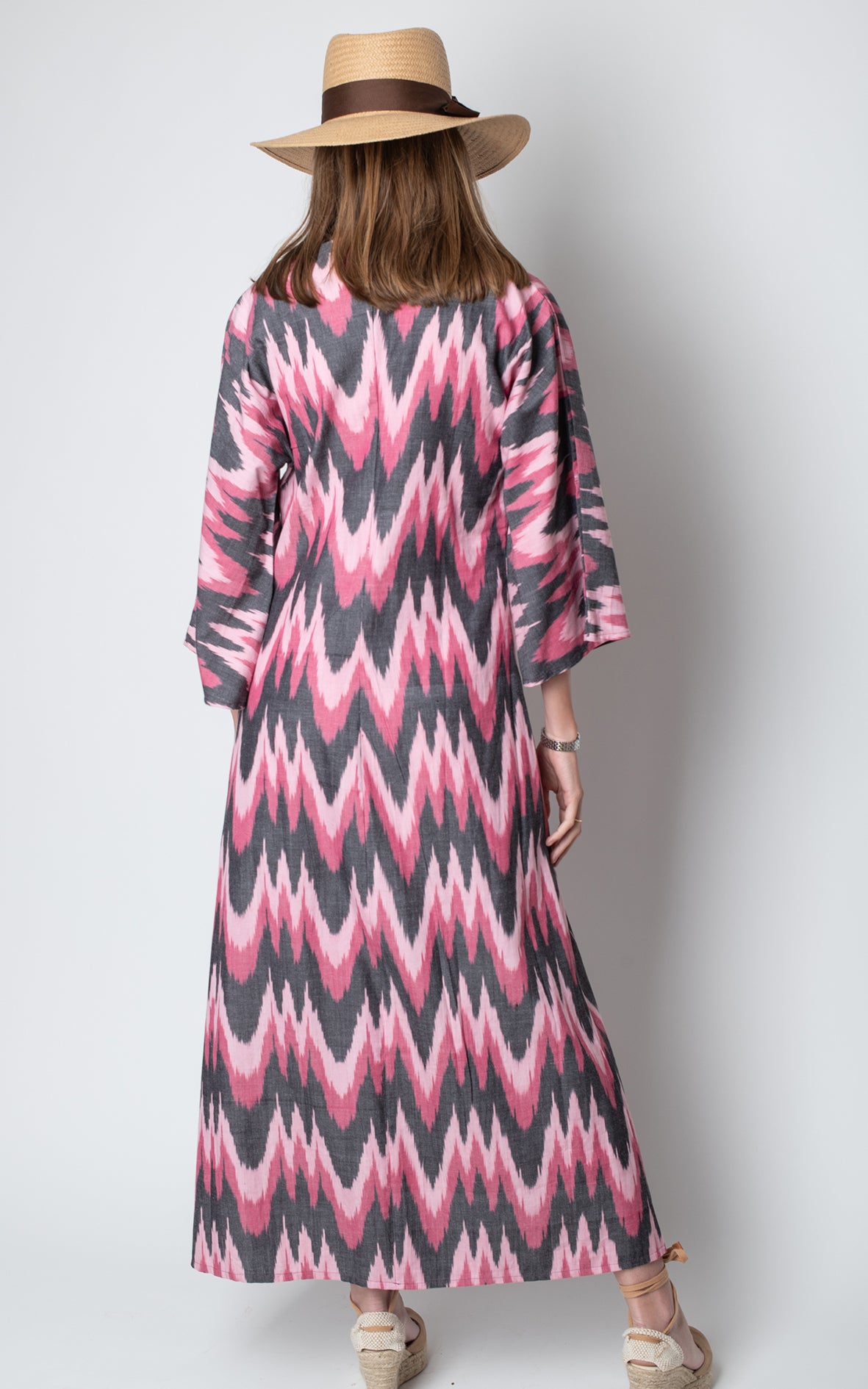 Vestido Ikat rosa