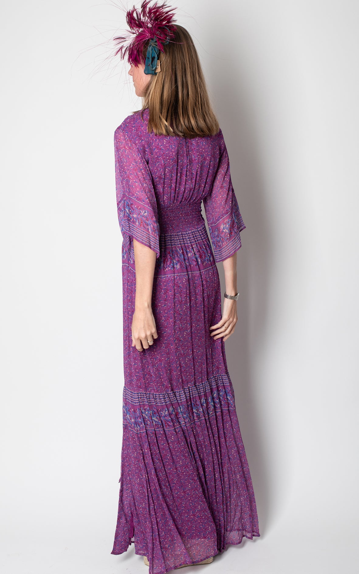 Vestido morado largo