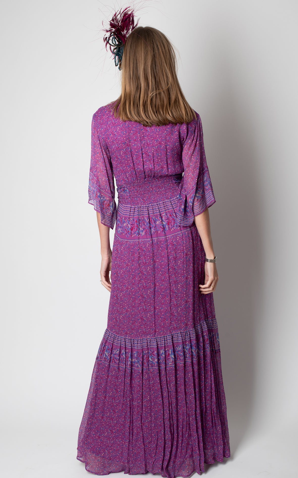 Vestido morado largo