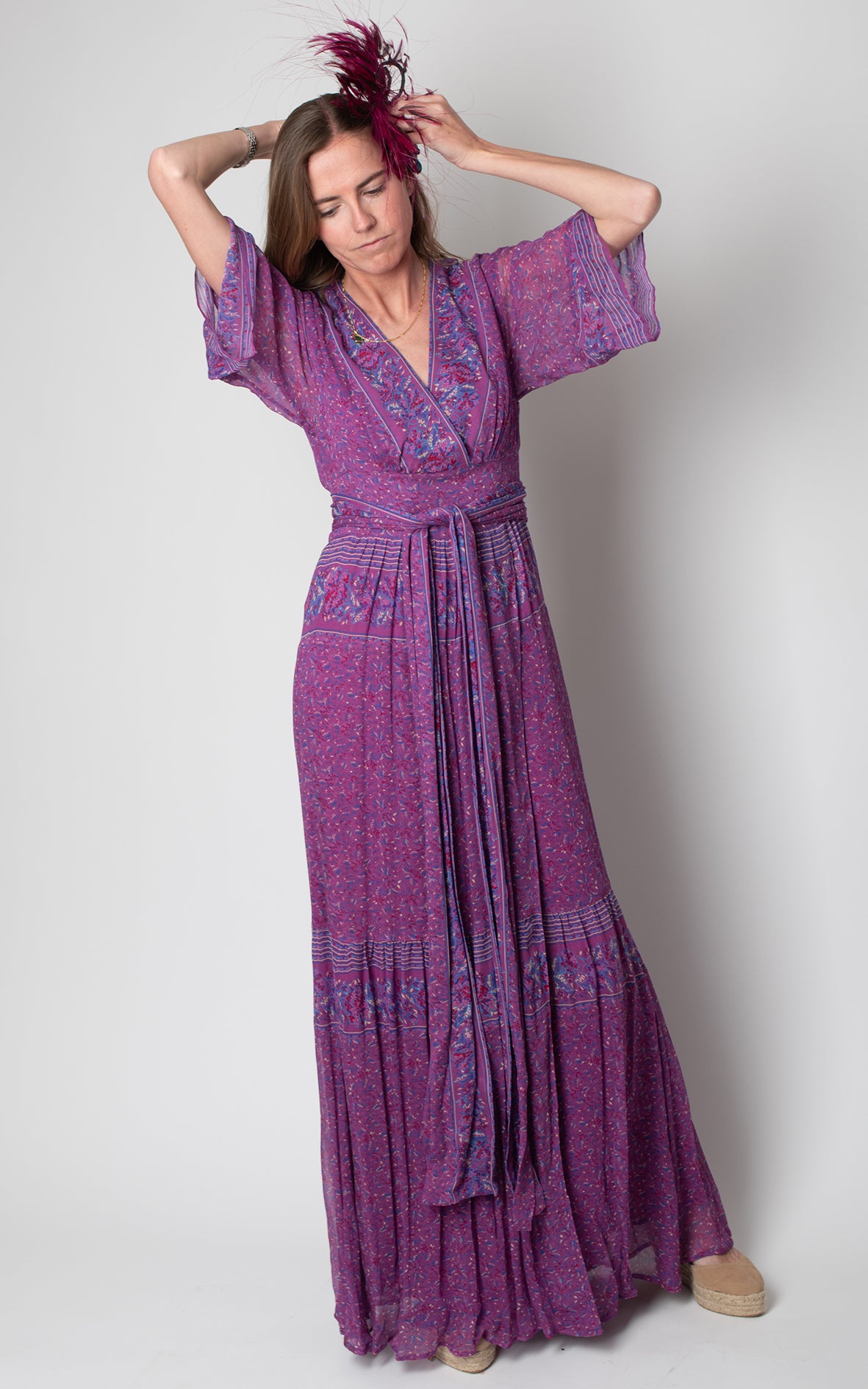 Vestido morado largo