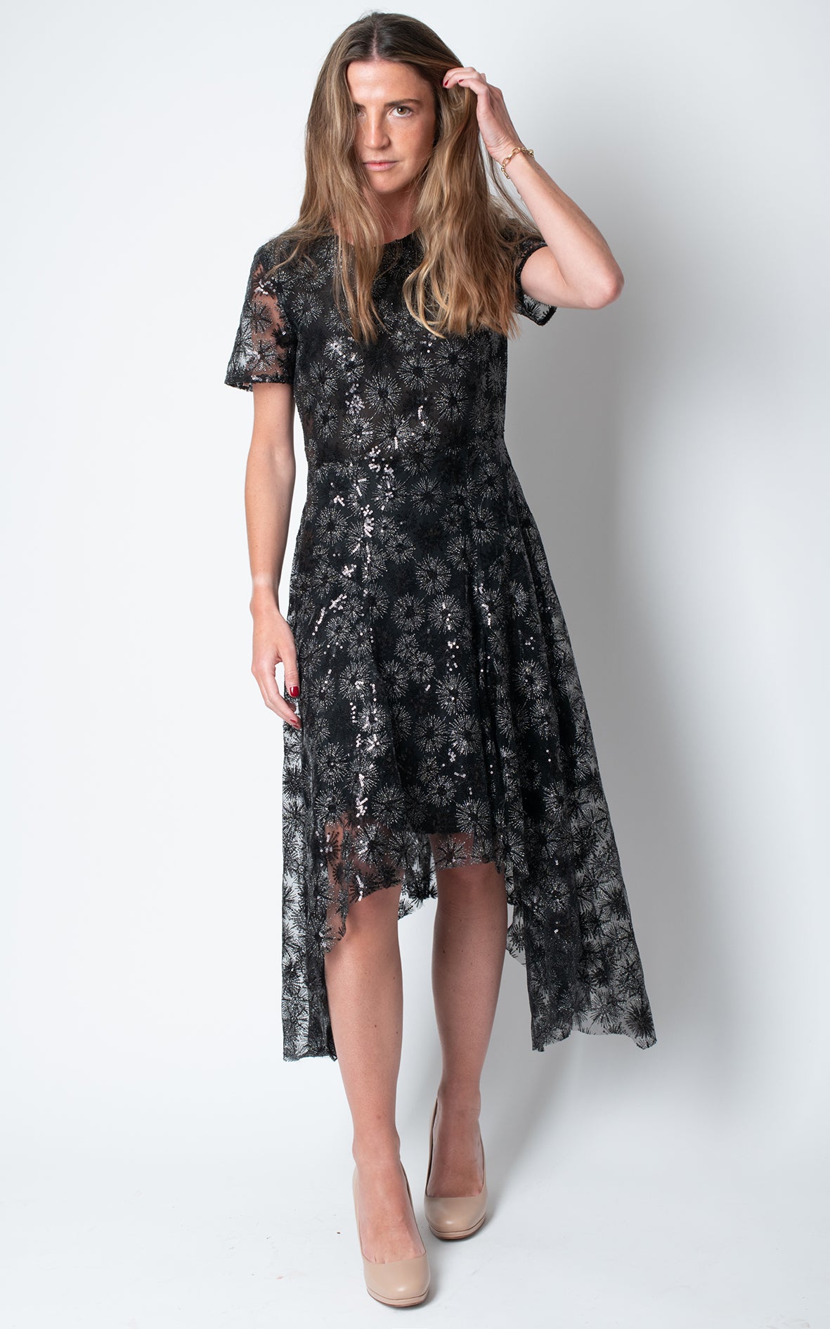 Vestido con transparencias