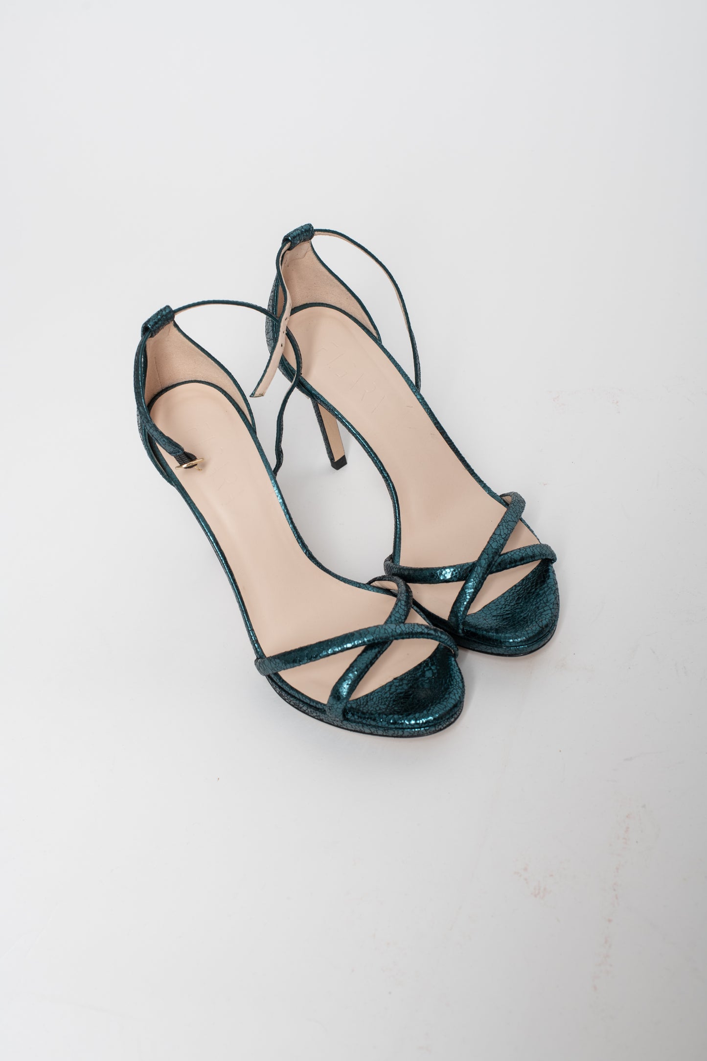 Sandalias azul metalizado