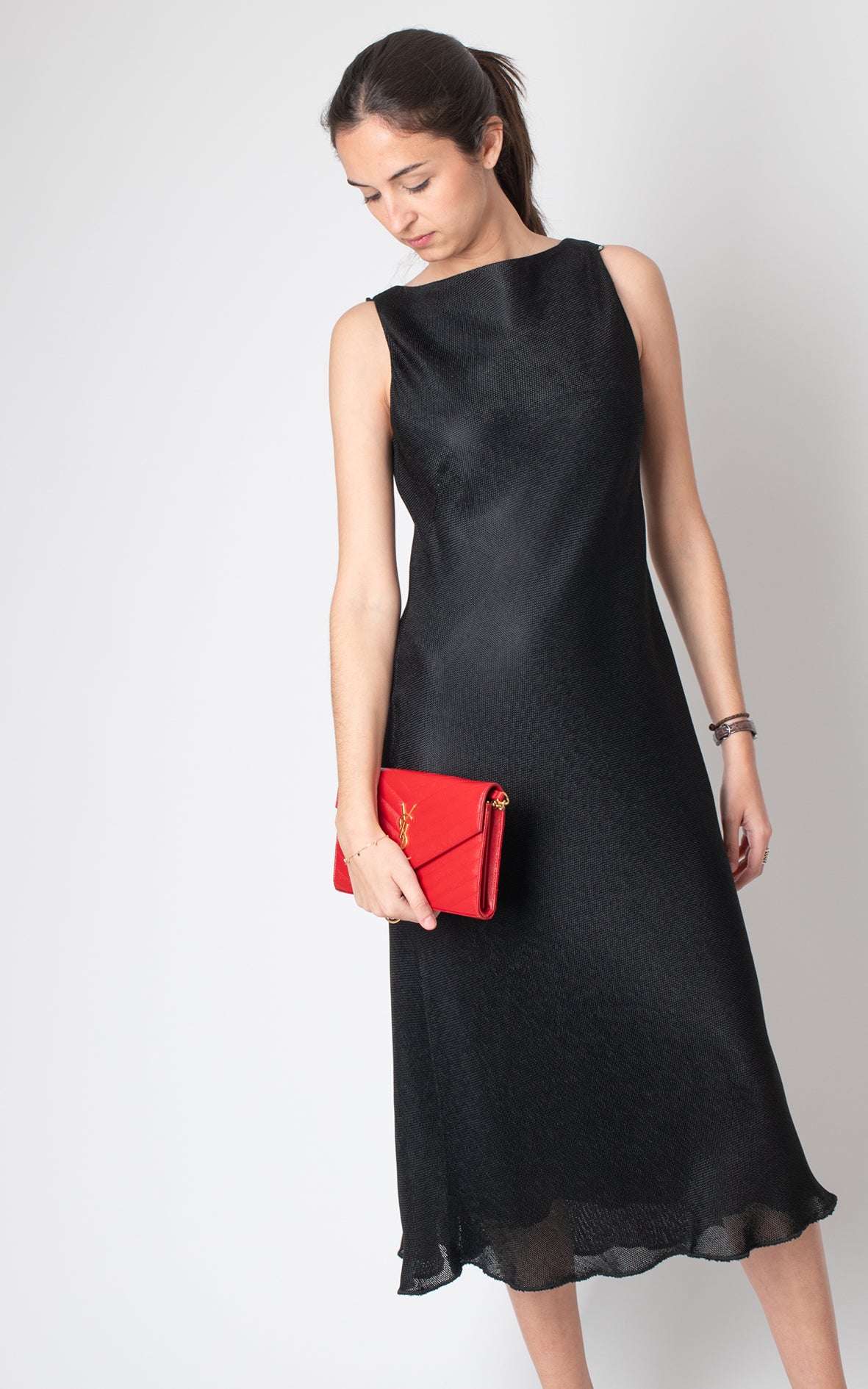 Vestido negro midi
