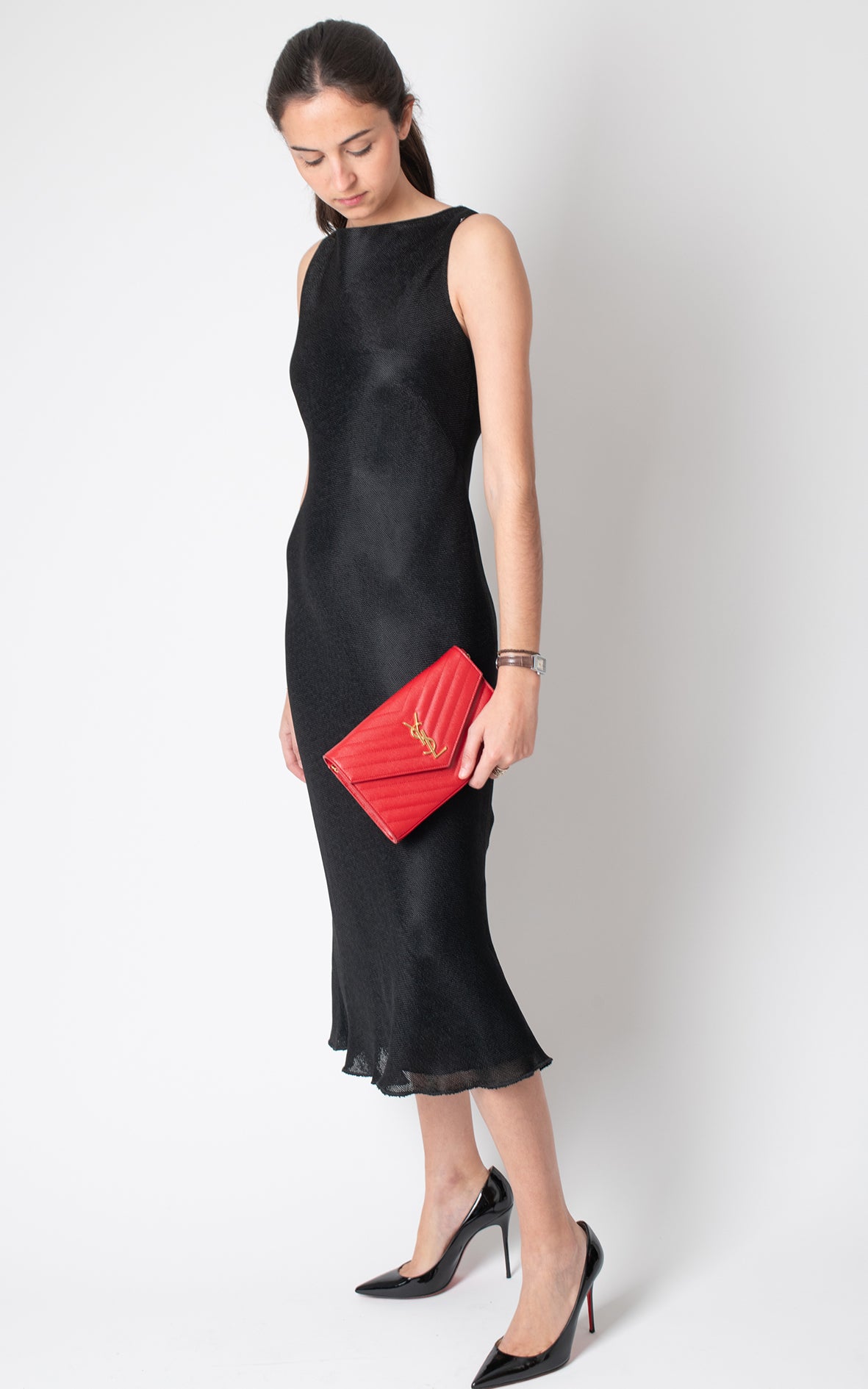 Vestido negro midi