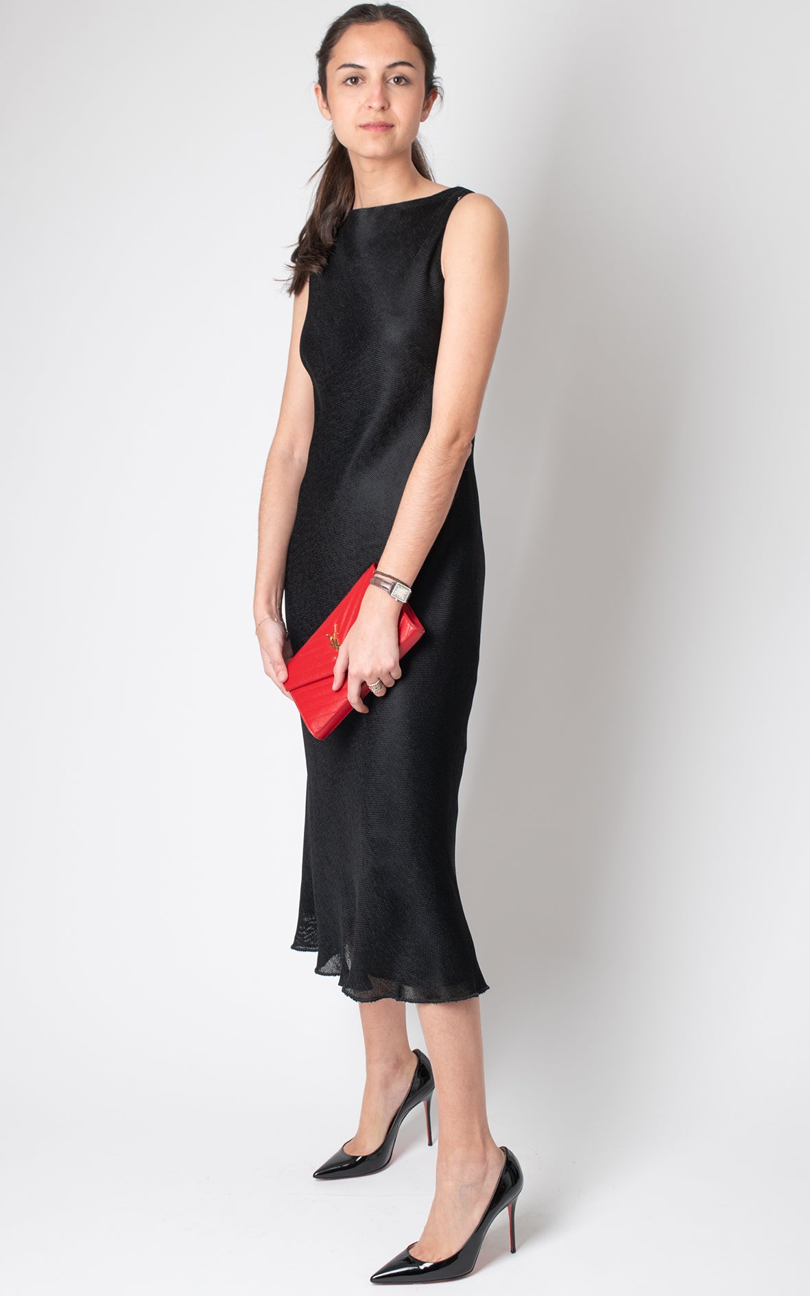 Vestido negro midi