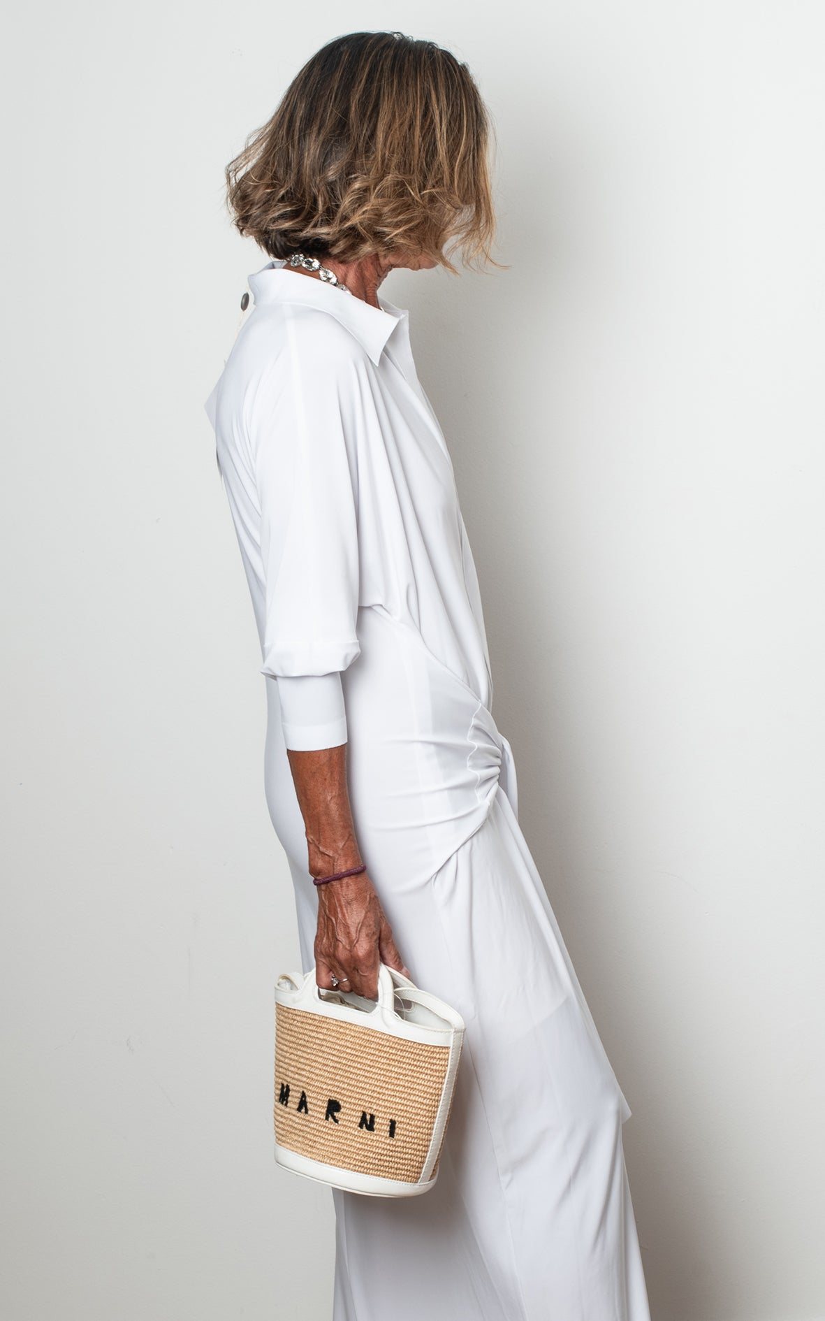 Vestido blanco con cuello