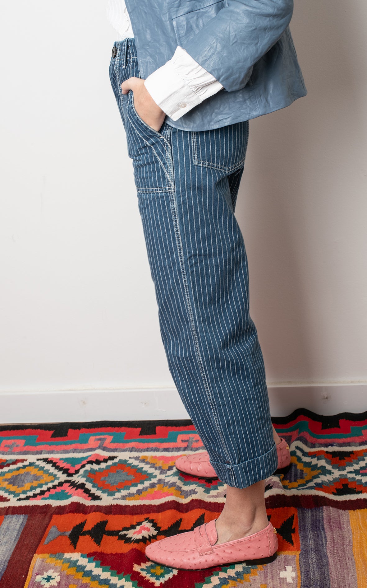 Mocasines Avestruz Rosa