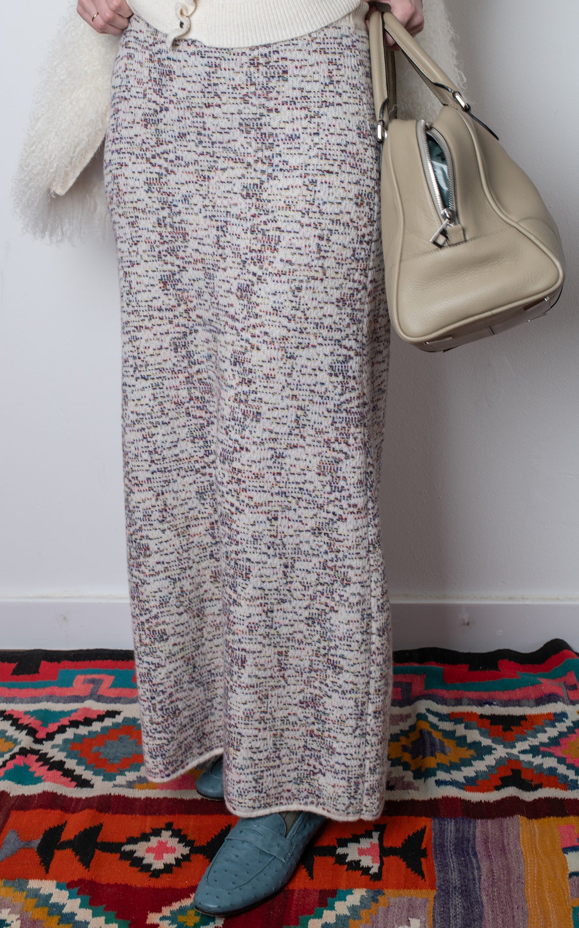 Mocasines Avestruz Azul