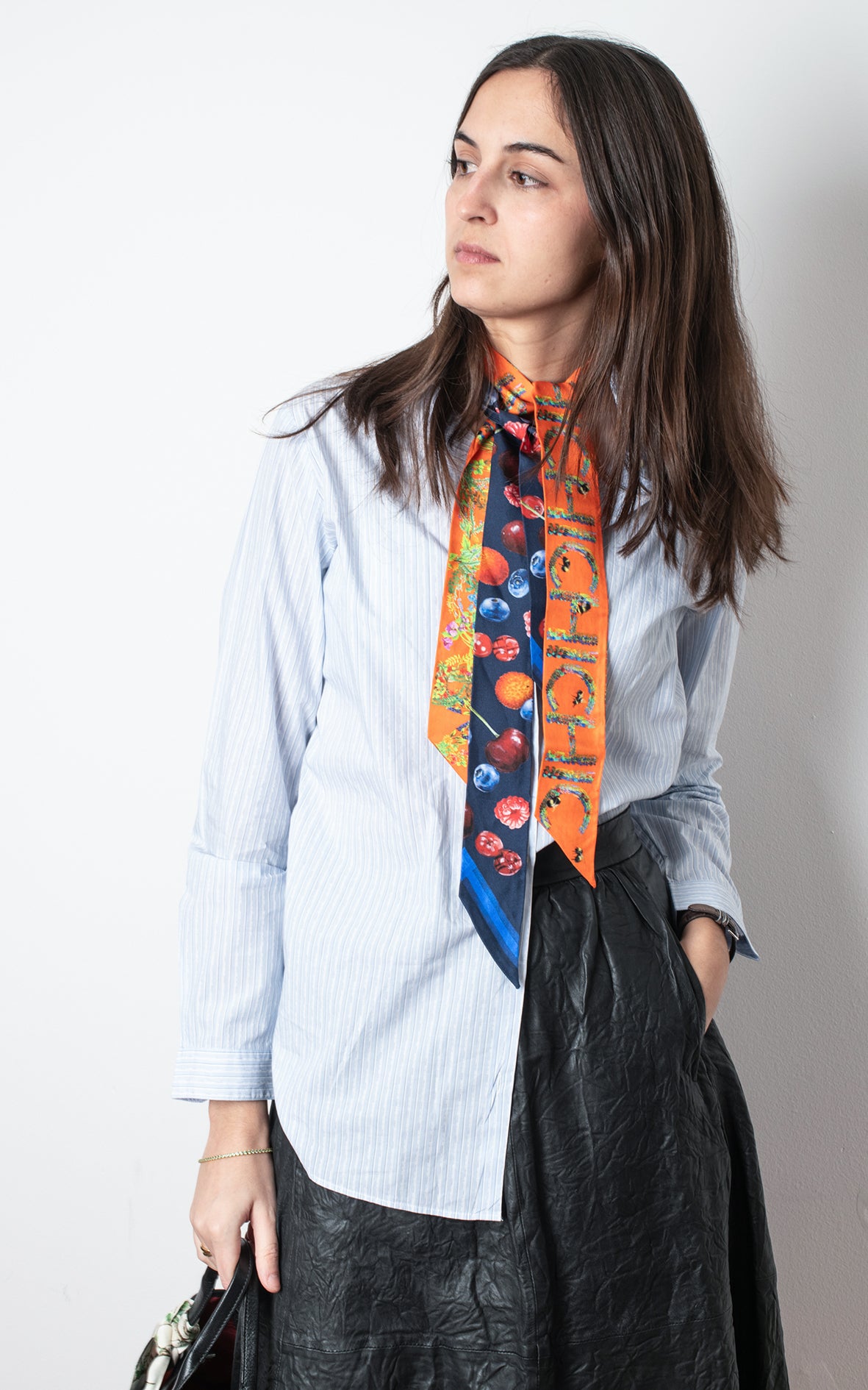 Twill de seda rayas